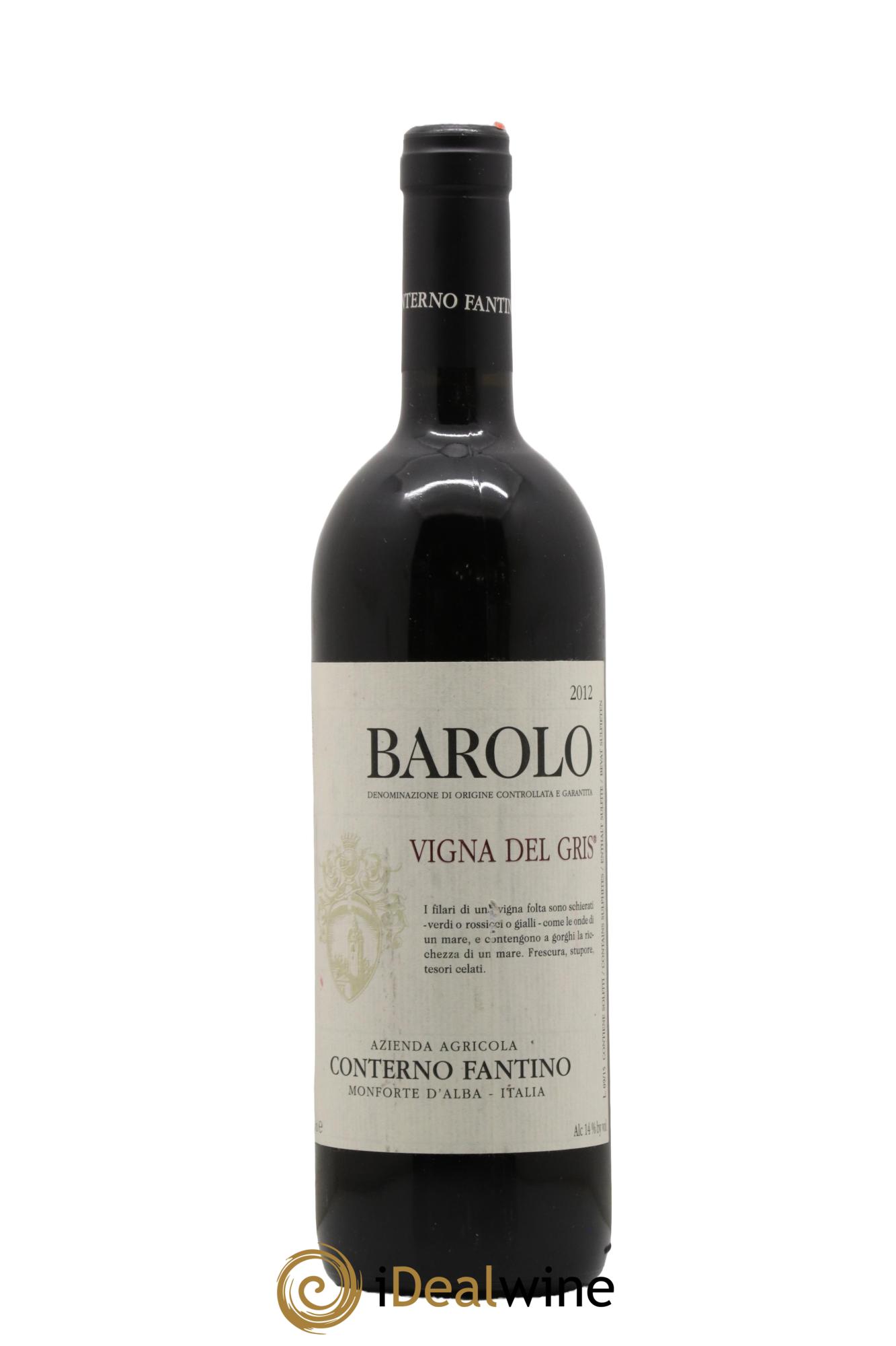 Barolo DOCG Ginestra Vigna Del gris Conterno Fantino 2012 - Lot de 1 bouteille - 0
