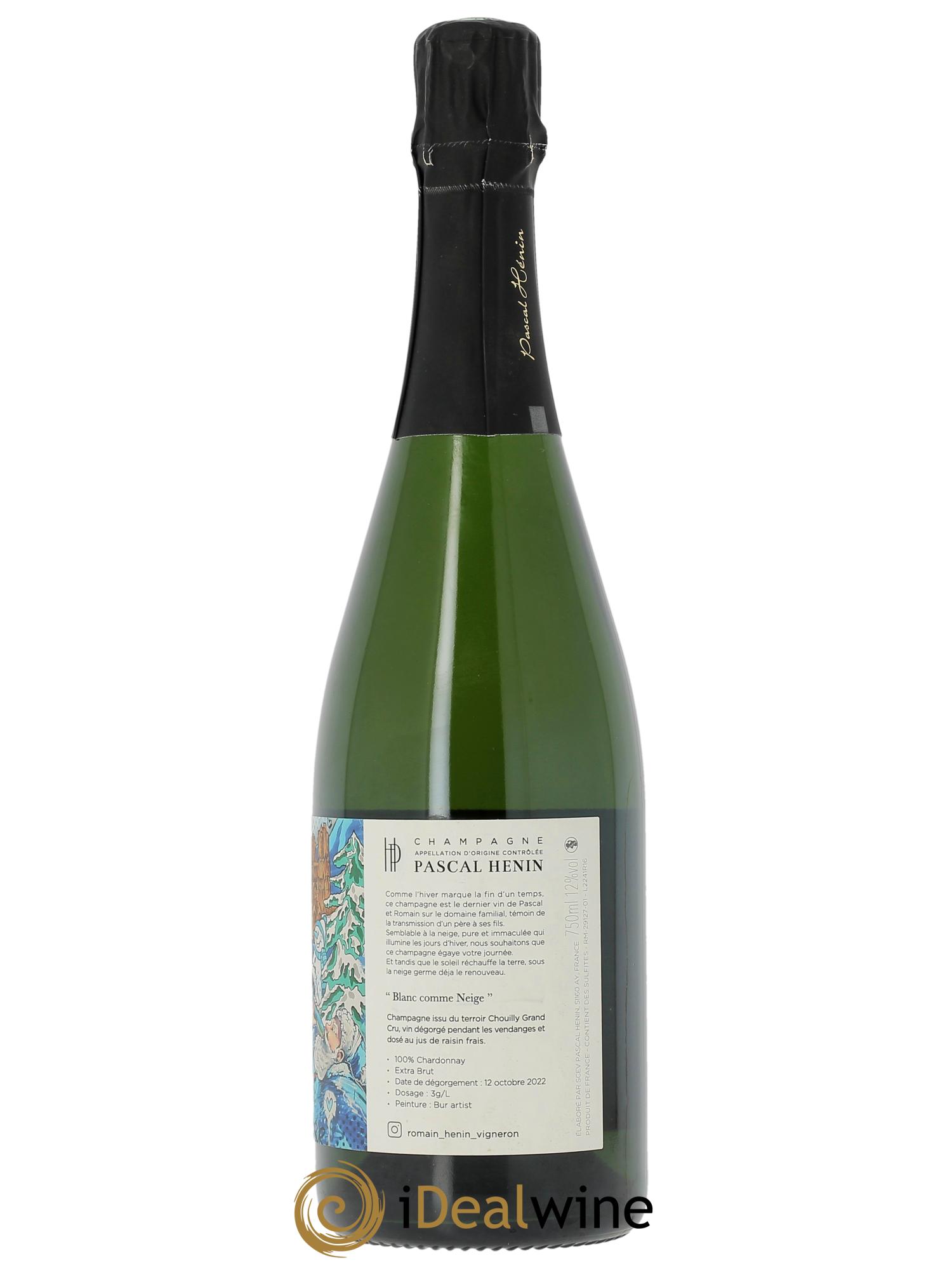 Blanc Comme Neige Pascal Henin - Romain Henin - Lot de 1 bouteille - 1