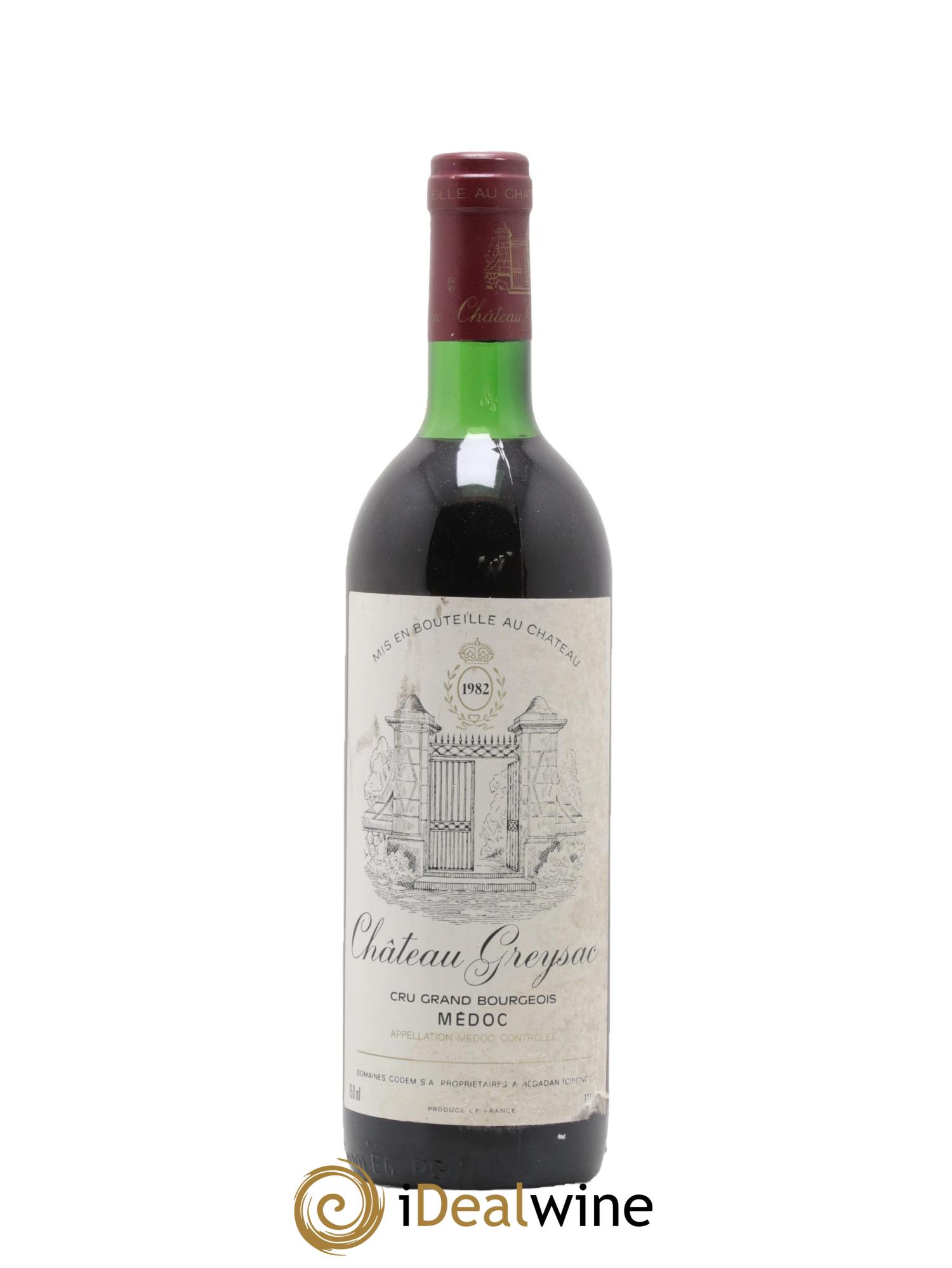 Château Greysac Cru Bourgeois 1982 - Lot de 1 bouteille - 0