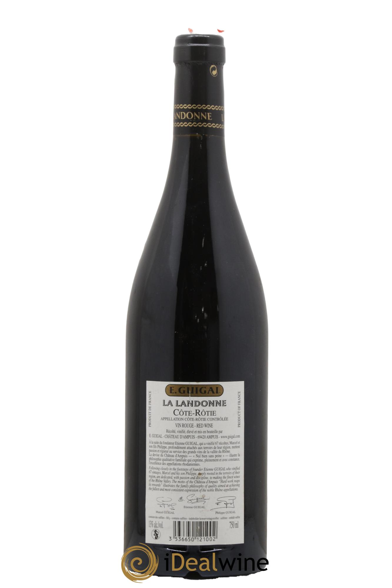 Côte-Rôtie La Landonne Guigal 2005 - Lot of 1 bottle - 1