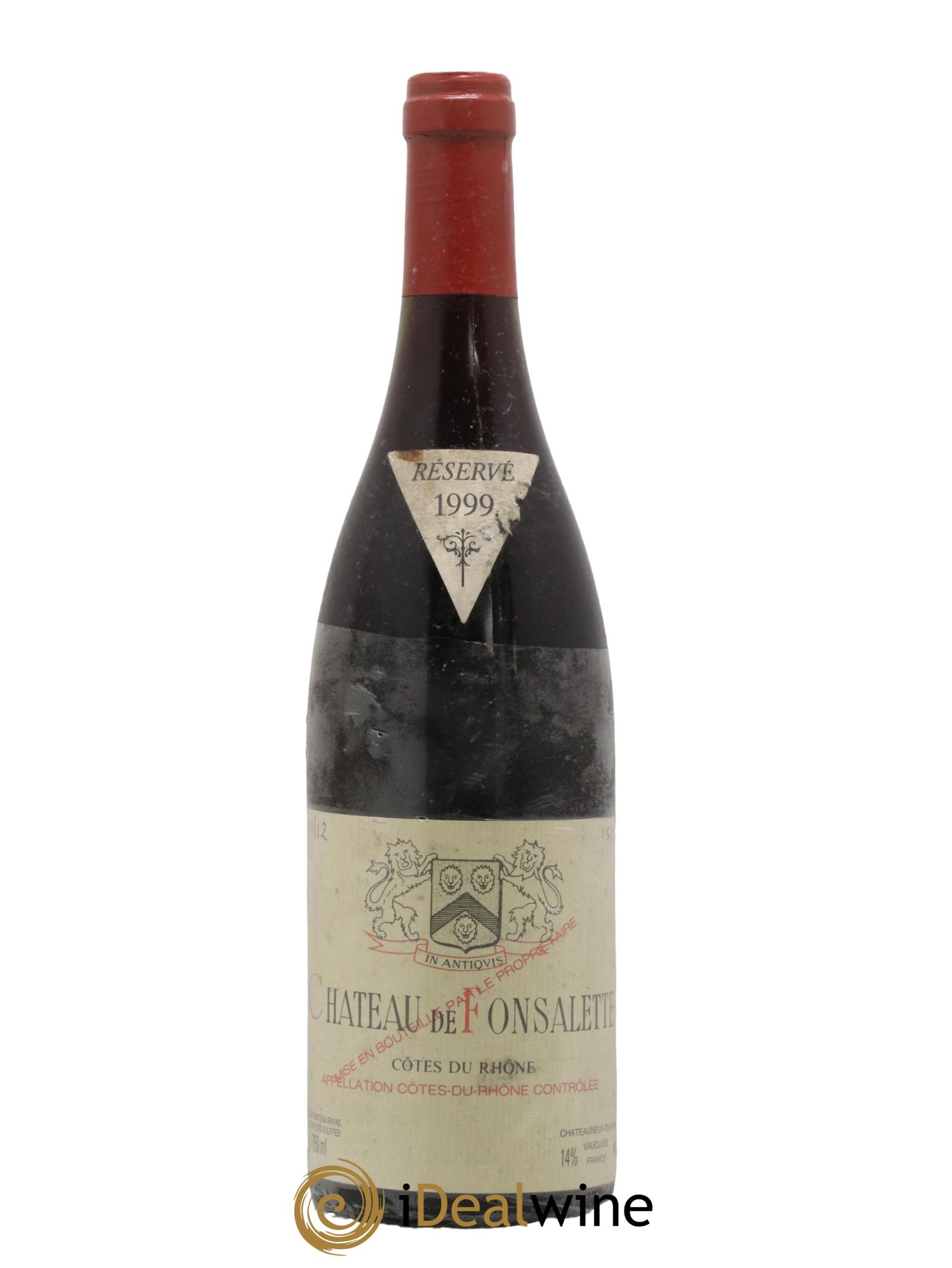 Côtes-du-Rhône Château de Fonsalette Emmanuel Reynaud 1999 - Lotto di 1 bottiglia - 0