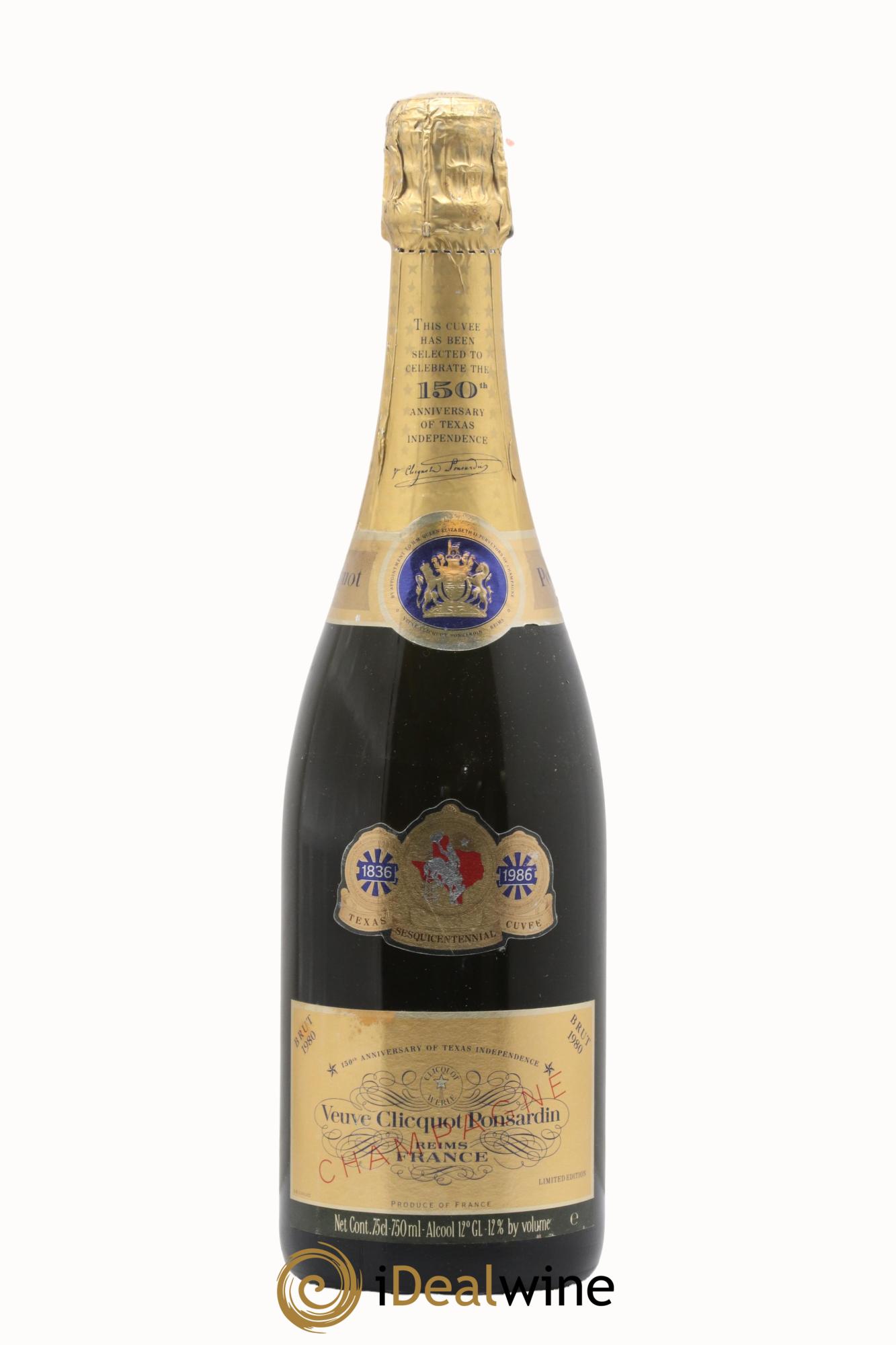 Champagne Texas Sesquicentennial Cuvee Veuve Cliquot 1980 - Lotto di 1 bottiglia - 0