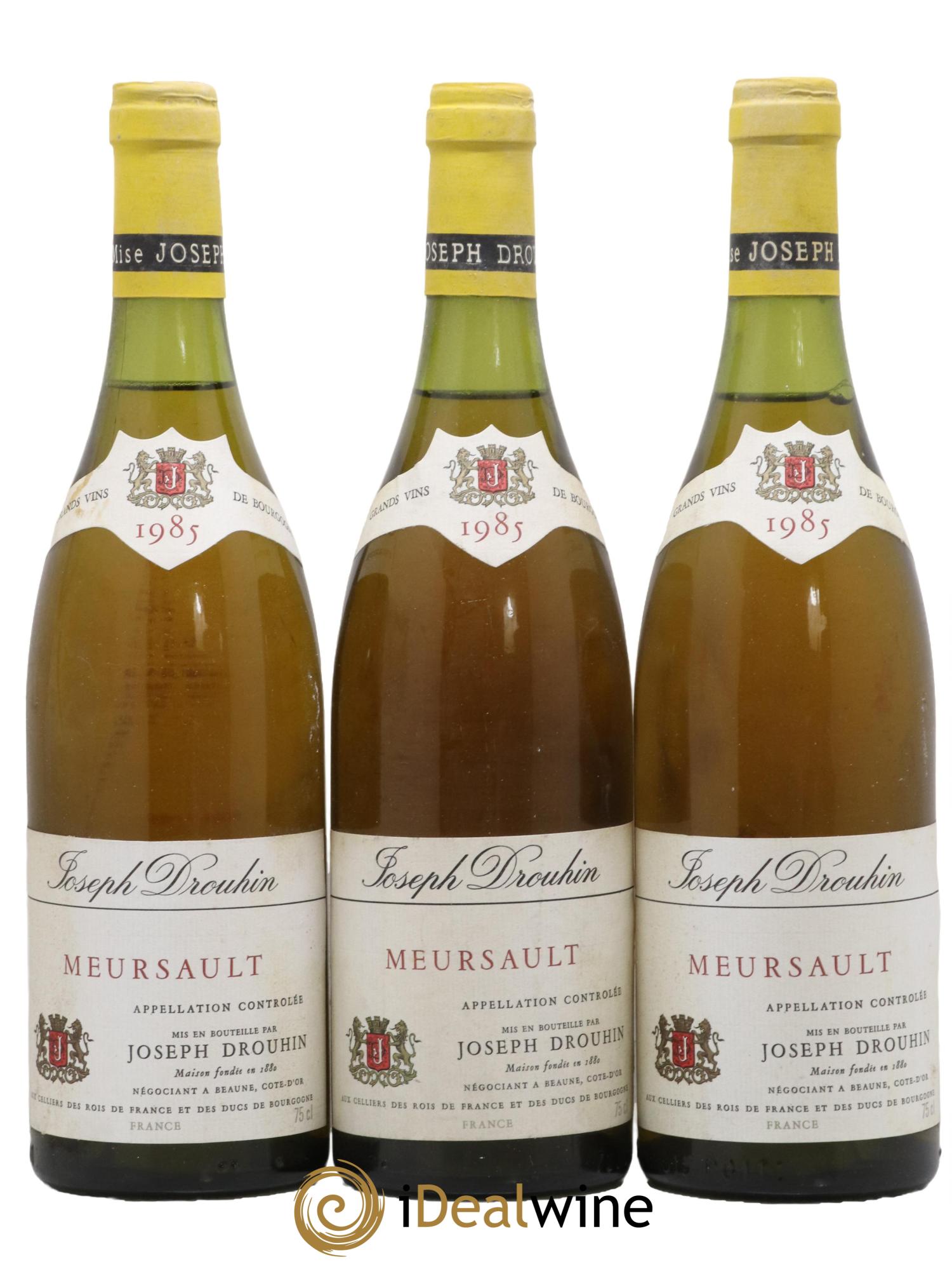 Meursault Joseph Drouhin 1985 - Lot de 3 bouteilles - 0