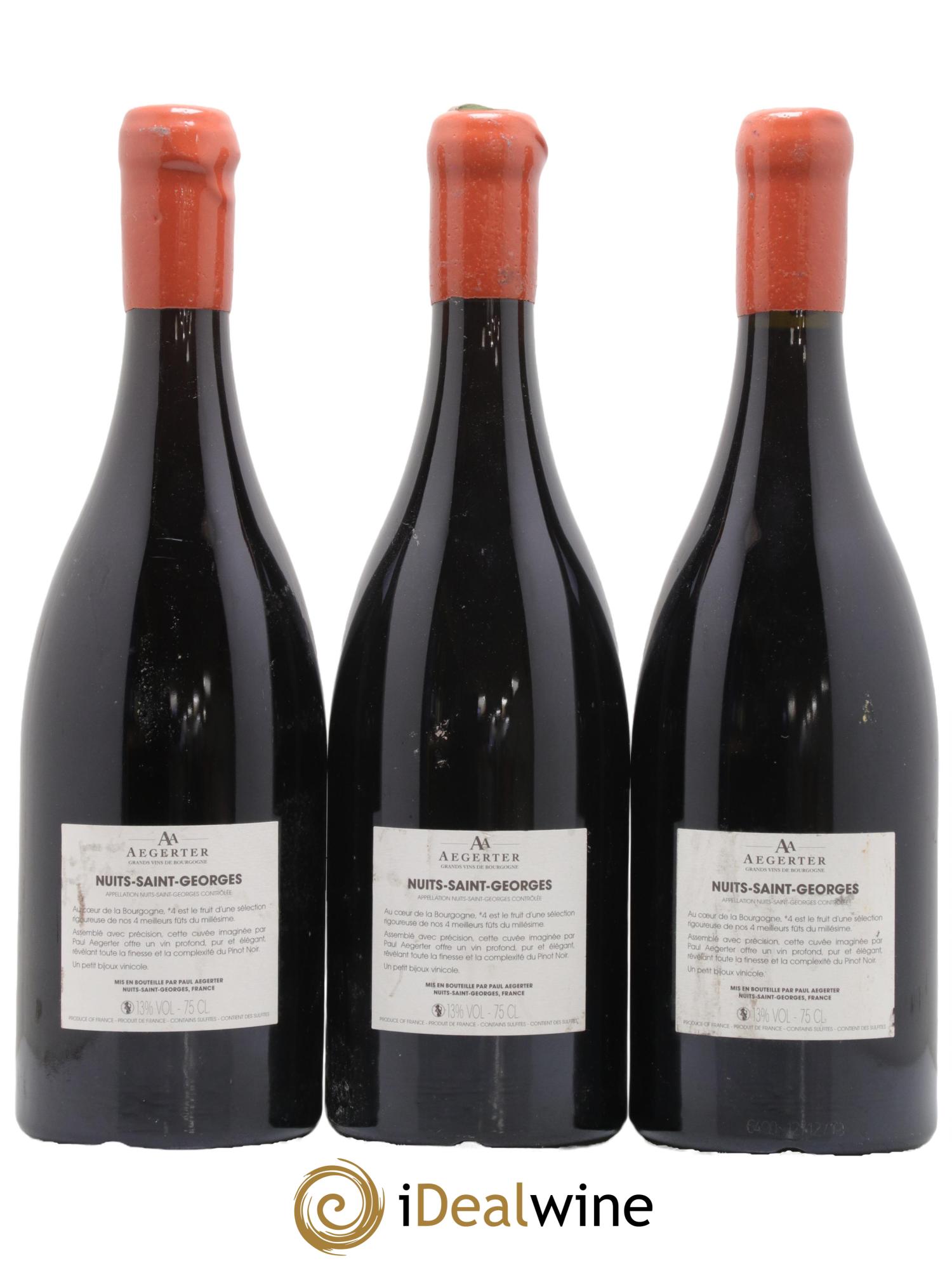 Nuits-Saint-Georges Pinot Noir Numero 4 Aegerter 2018 - Lot de 3 bouteilles - 1