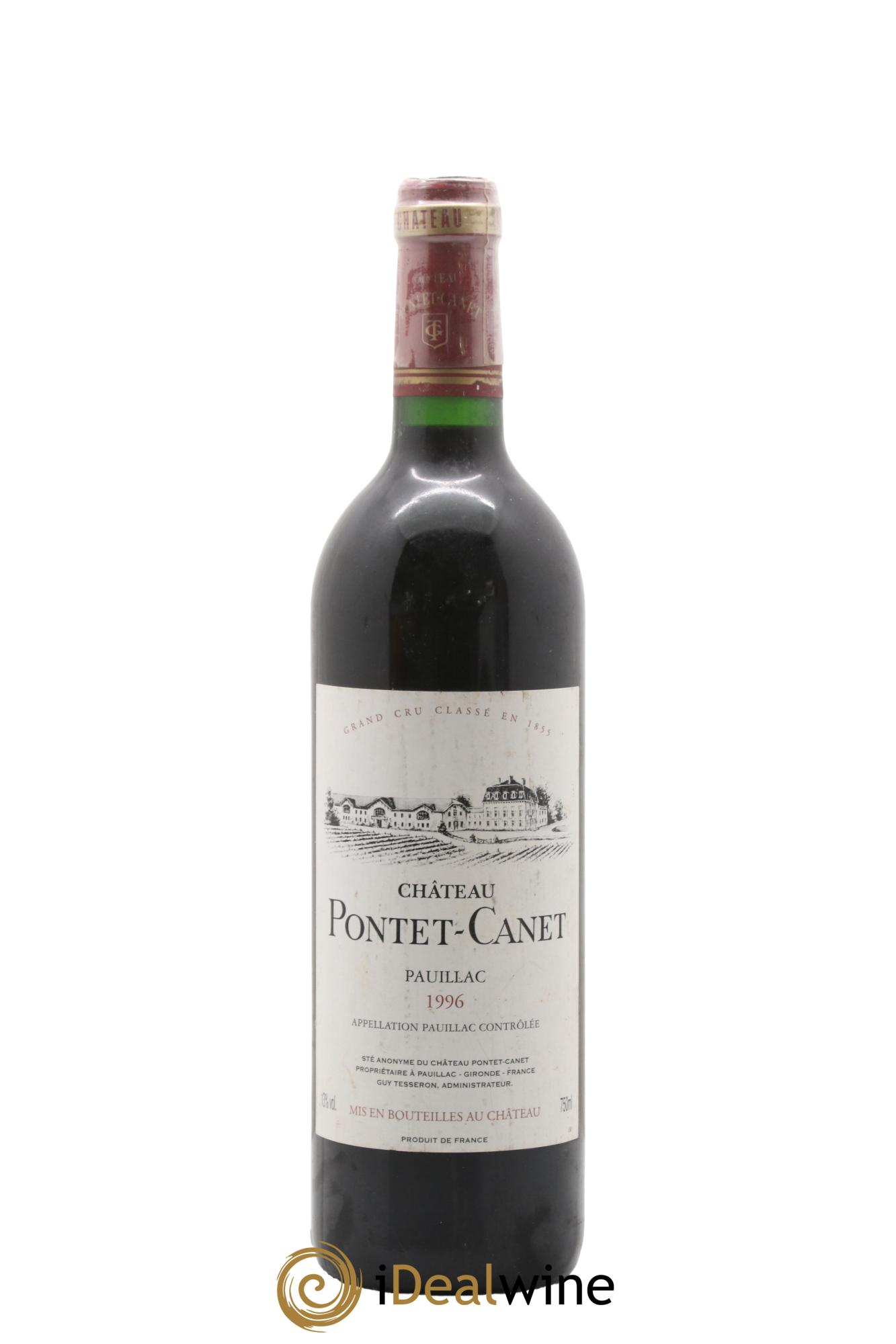 Château Pontet Canet 5ème Grand Cru Classé 1996 - Lot de 1 bouteille - 0