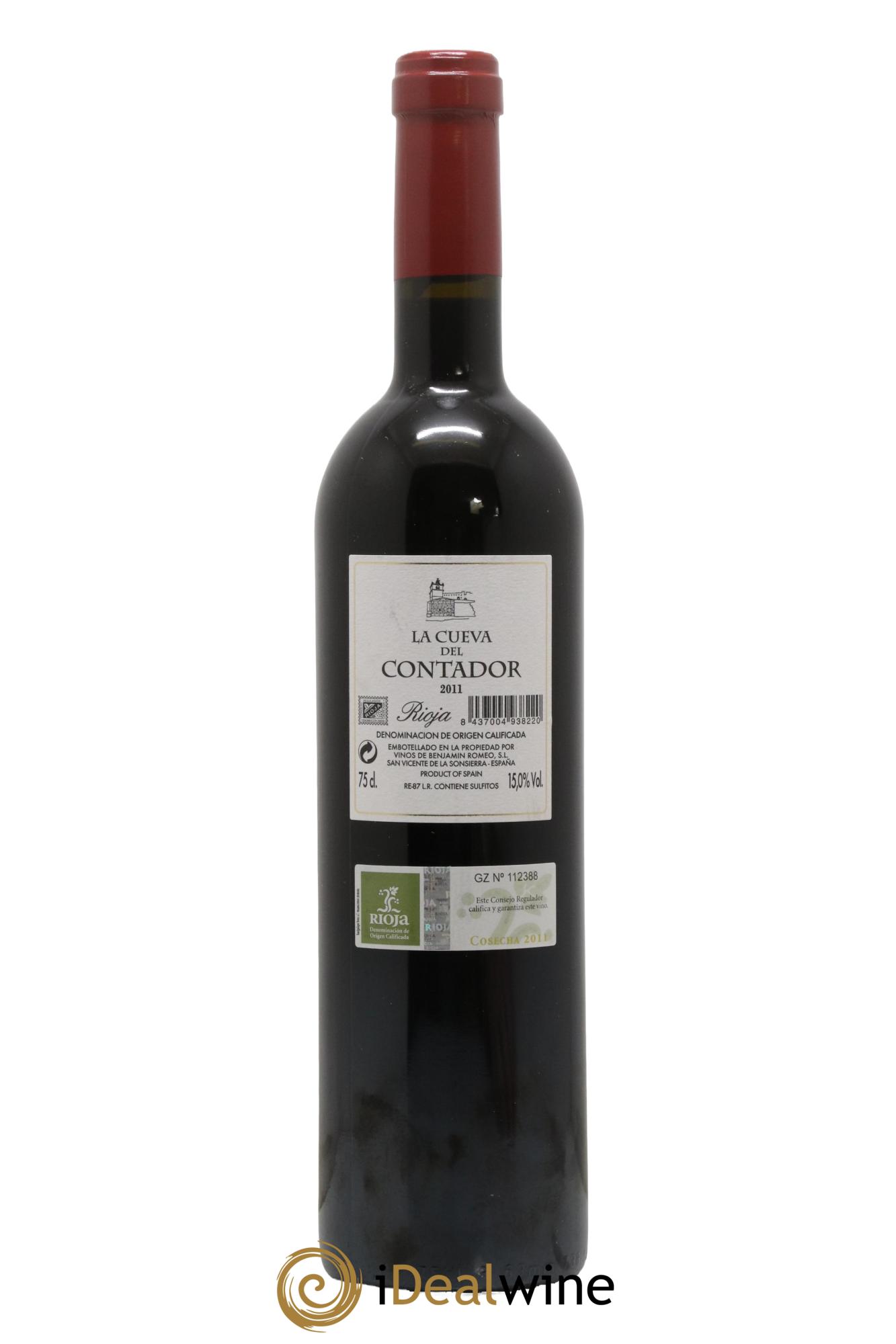 Rioja DOCA La Cueva del Contador Bodega Contador - Benjamin Romeo 2011 - Lotto di 1 bottiglia - 1