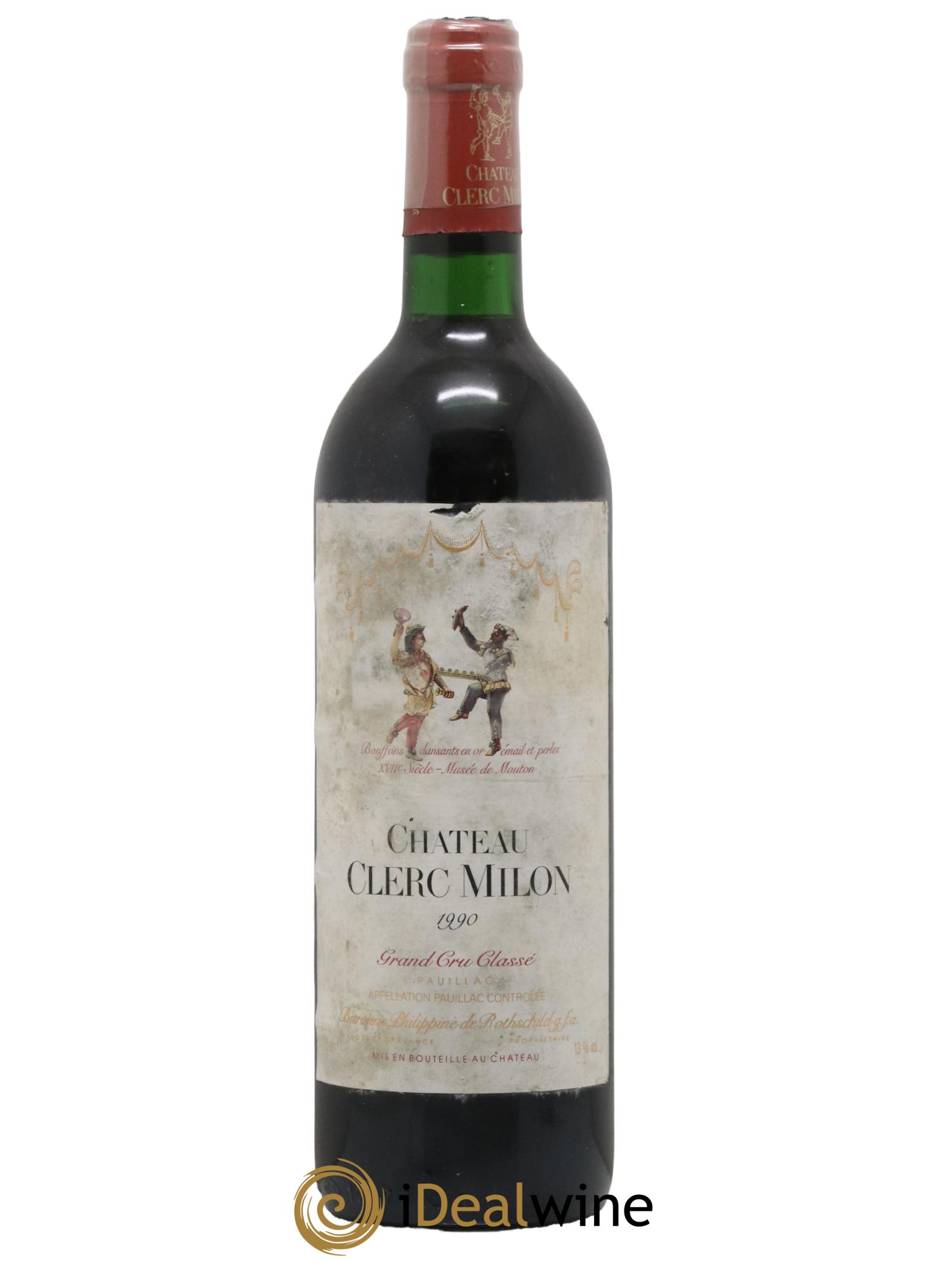 Château Clerc Milon 5ème Grand Cru Classé 1990 - Lot de 1 bouteille - 0