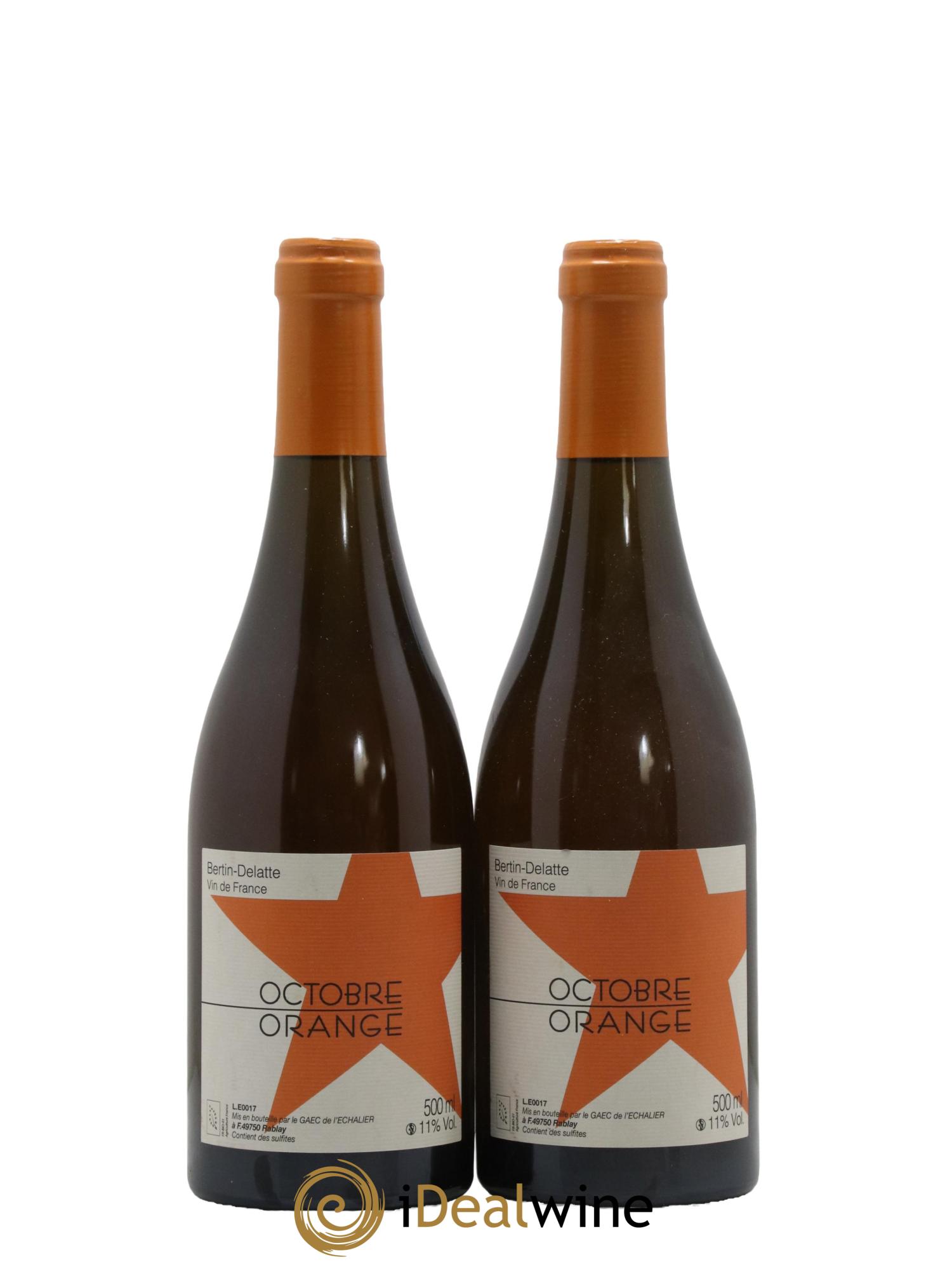 Vin de France Octobre Orange Domaine Bertin Delatte 2017 - Lot de 2 format 50cls - 0