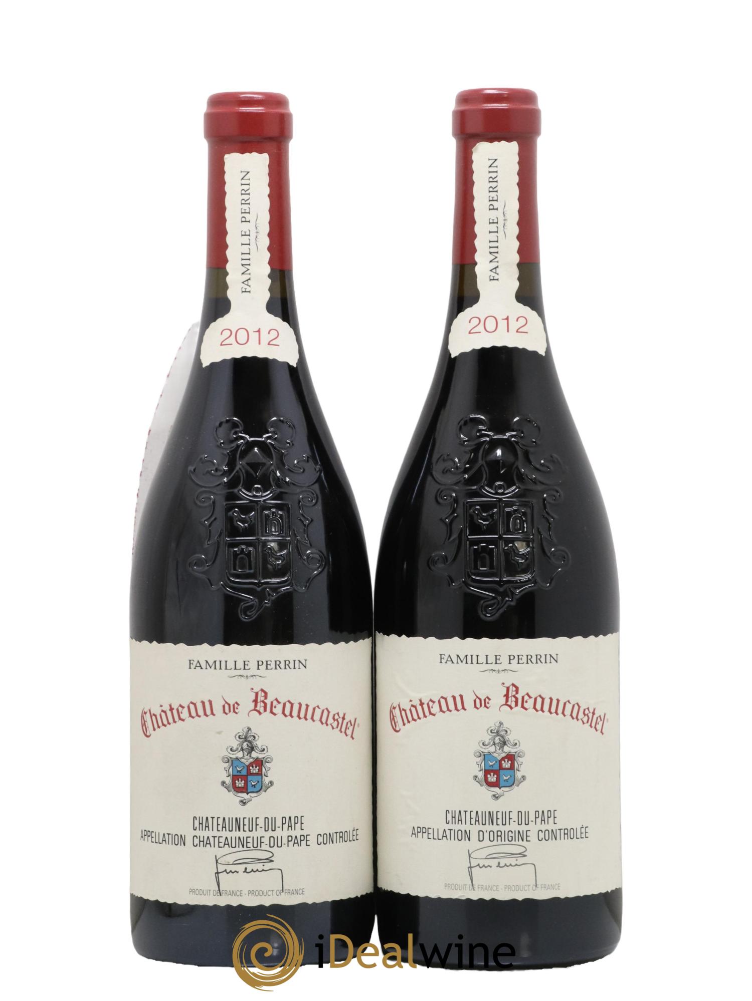 Châteauneuf-du-Pape Château de Beaucastel Famille Perrin 2012 - Lot de 2 bouteilles - 0