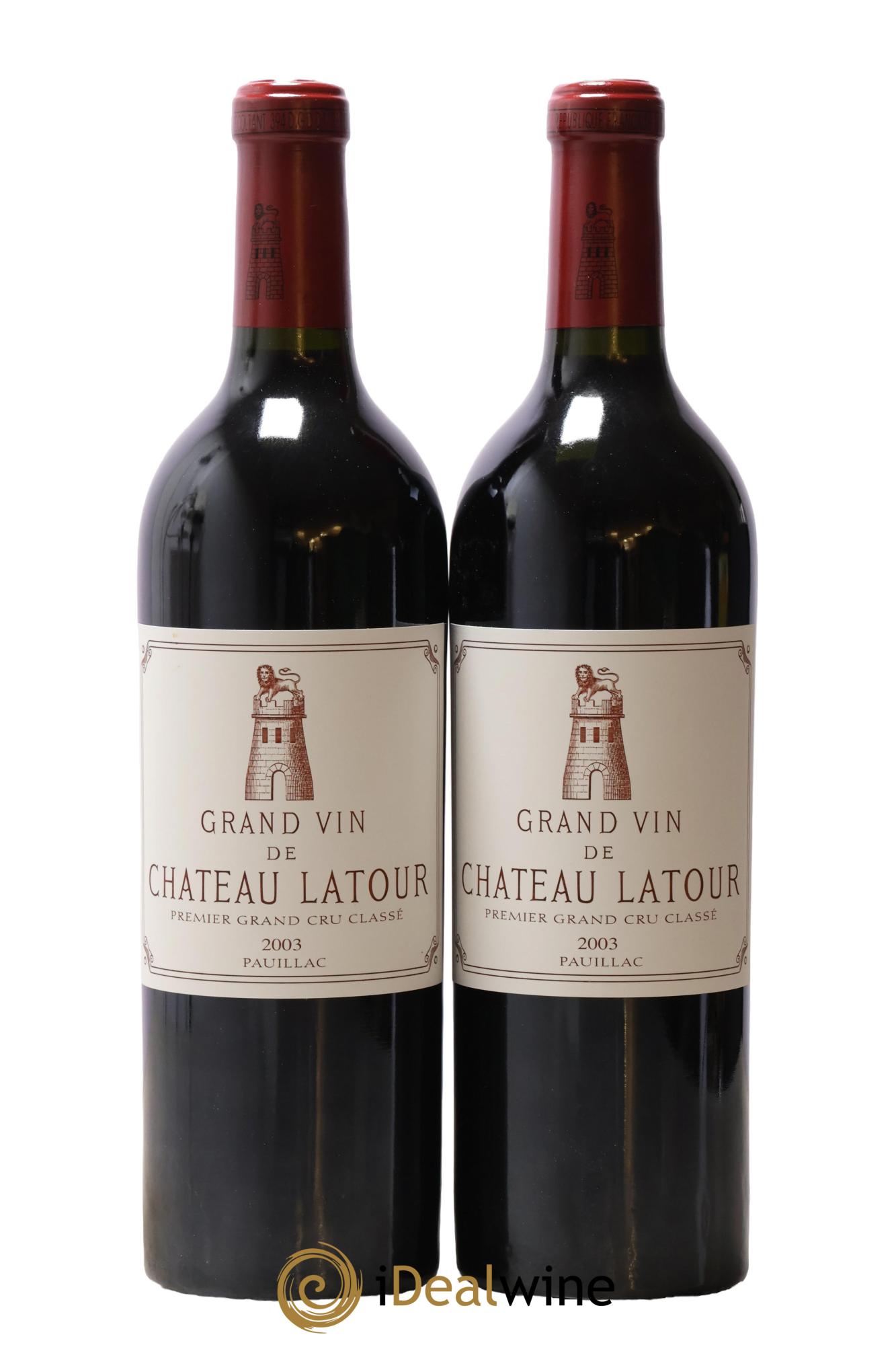 Château Latour 1er Grand Cru Classé 2003 - Lot de 2 bouteilles - 0