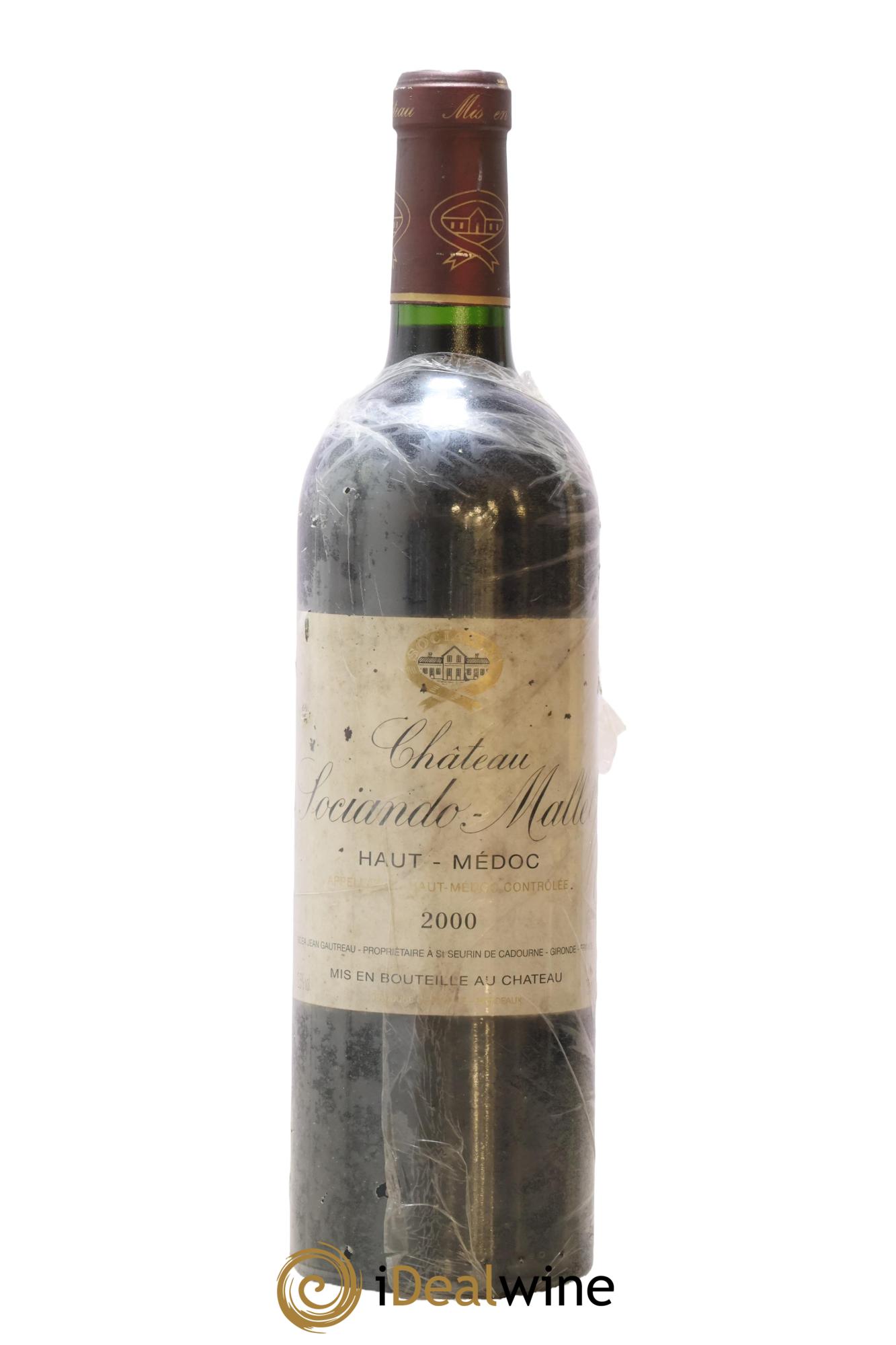 Château Sociando Mallet 2000 - Lot de 1 bouteille - 0