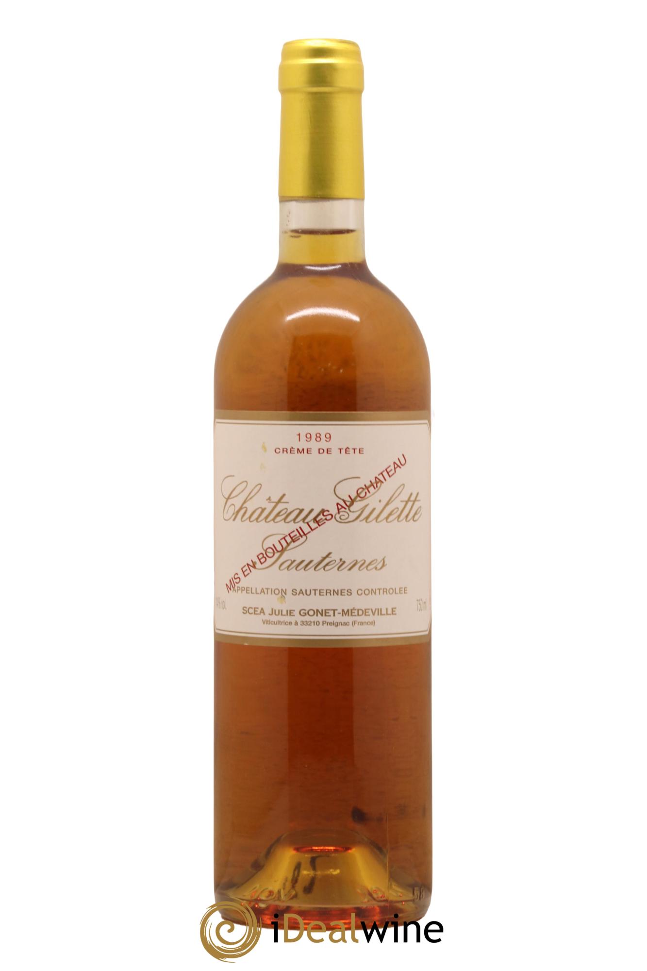 Château Gilette - Crème de Tête 1989 - Lotto di 1 bottiglia - 0