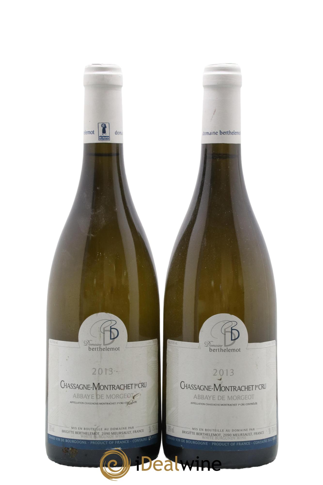 Chassagne-Montrachet 1er Cru Abbaye de Morgeot Berthelemot 2013 - Lot de 2 bouteilles - 0
