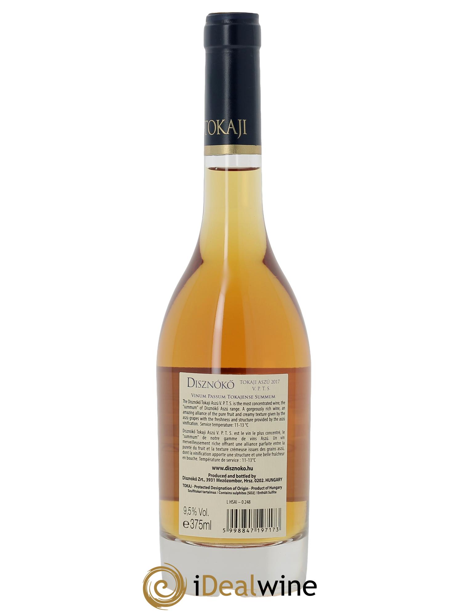 Tokaji Aszu VPTS Disznoko (Domaine)  2017 - Lotto di 1 mezza bottiglia - 2