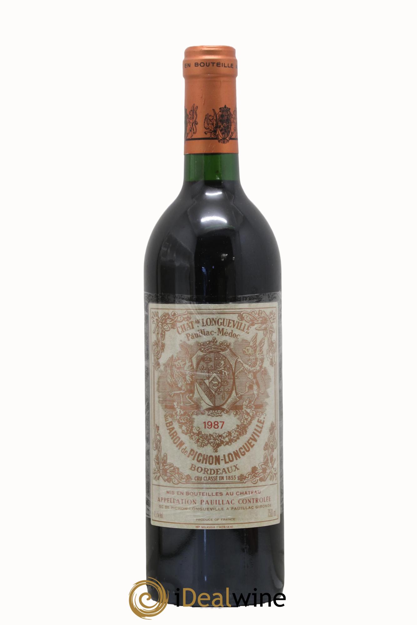 Pichon Longueville Baron 2ème Grand Cru Classé 1987 - Lot de 1 bouteille - 0