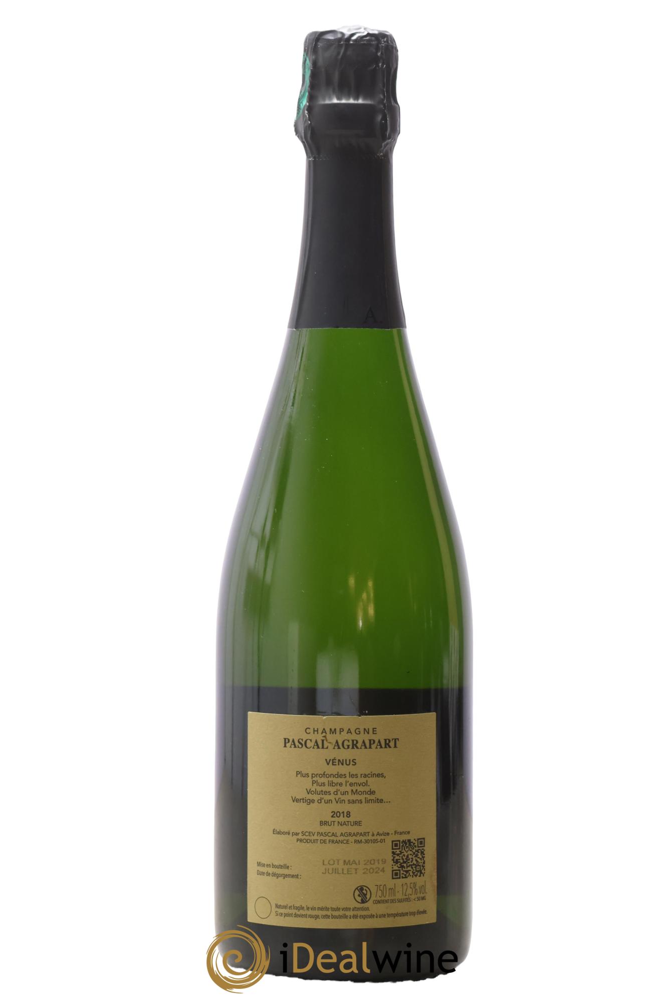 Vénus Blanc de Blancs Brut Nature Pascal Agrapart 2018 - Lot de 1 bouteille - 1