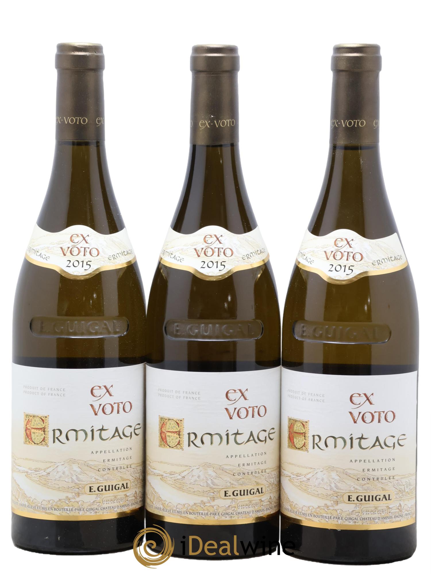 Ermitage Ex Voto Guigal 2015 - Posten von 3 Flaschen - 0