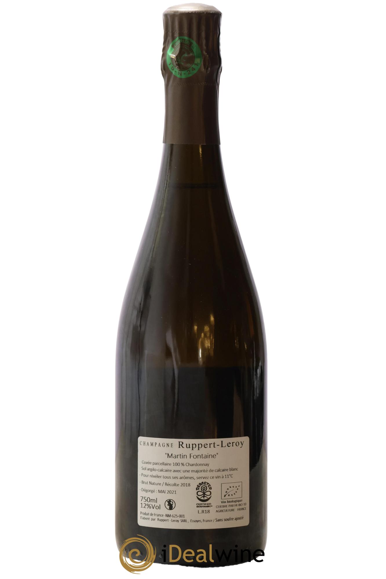 Martin Fontaine Ruppert-Leroy (Domaine) 2018 - Lot of 1 bottle - 1