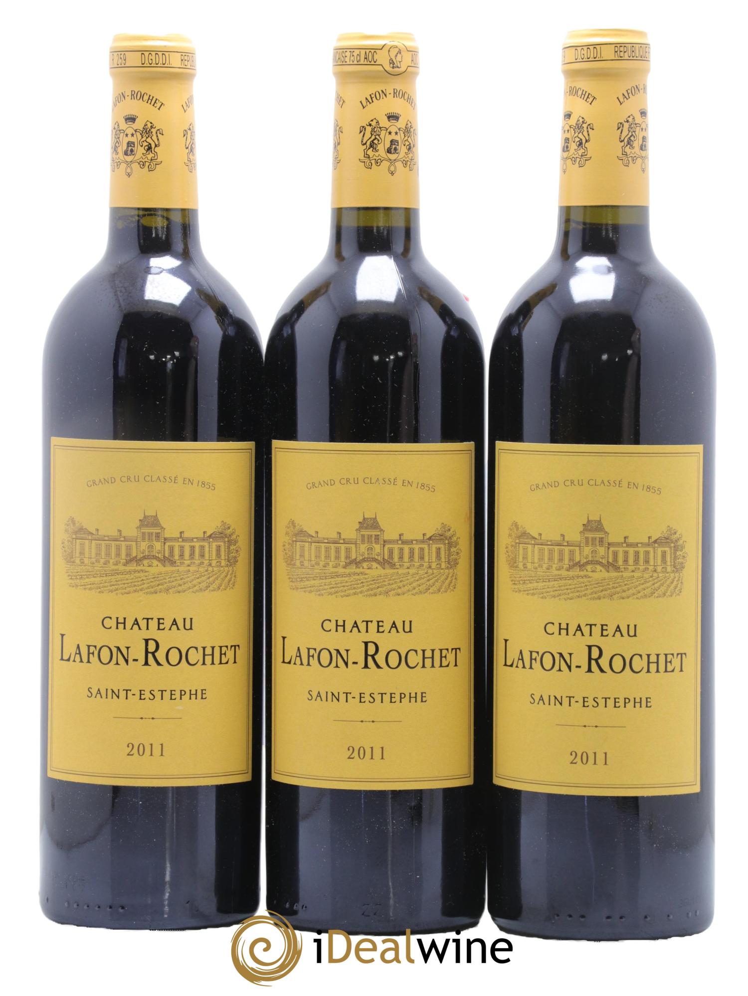 Château Lafon Rochet 4ème Grand Cru Classé 2011 - Lotto di 3 bottiglie - 0