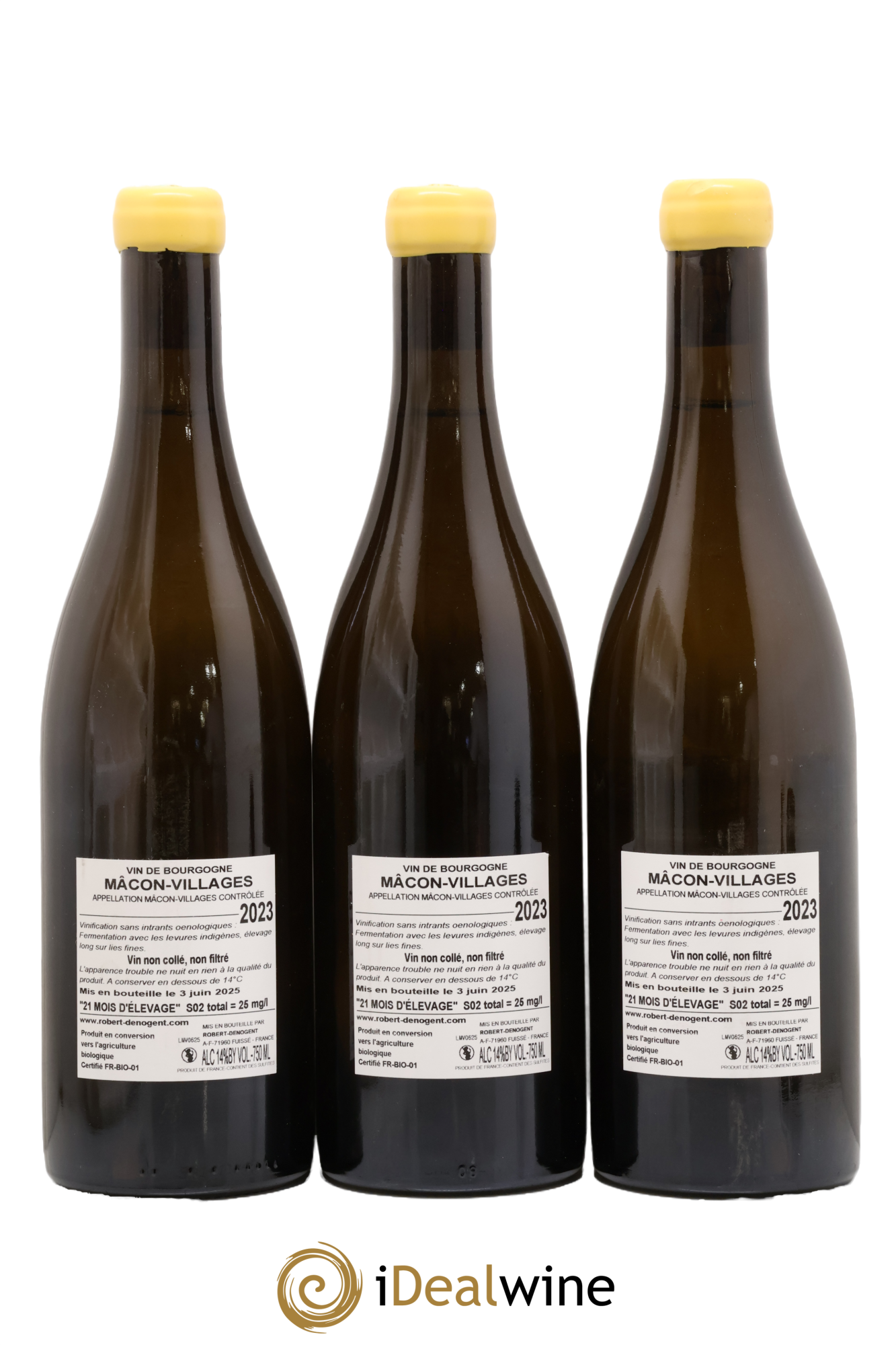 Mâcon-Villages Les Sardines Robert Denogent (Domaine) 2023 - Posten von 3 Flaschen - 1