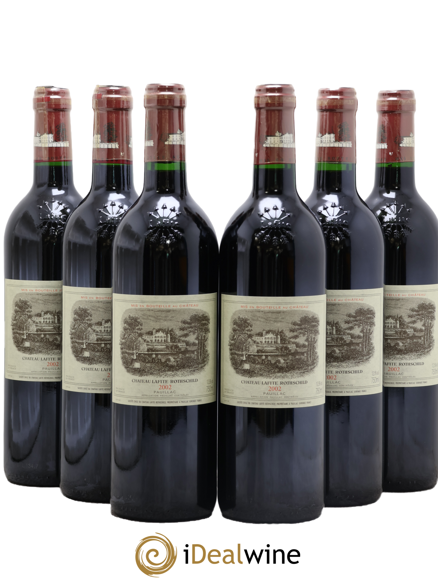 Château Lafite Rothschild 1er Grand Cru Classé 2002 - Lot of 6 bottles - 0