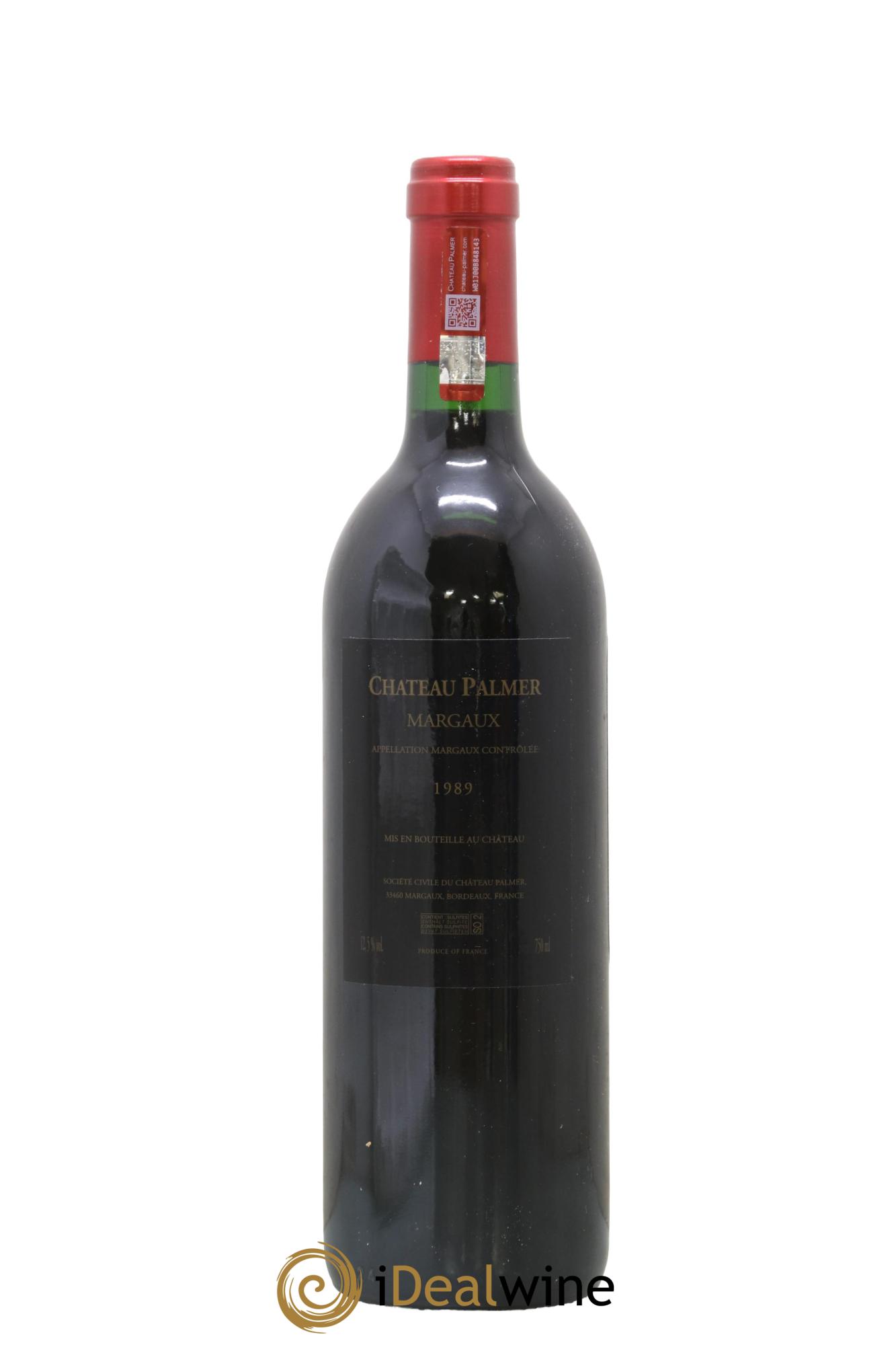 Château Palmer 3ème Grand Cru Classé 1989 - Lot de 1 bouteille - 1