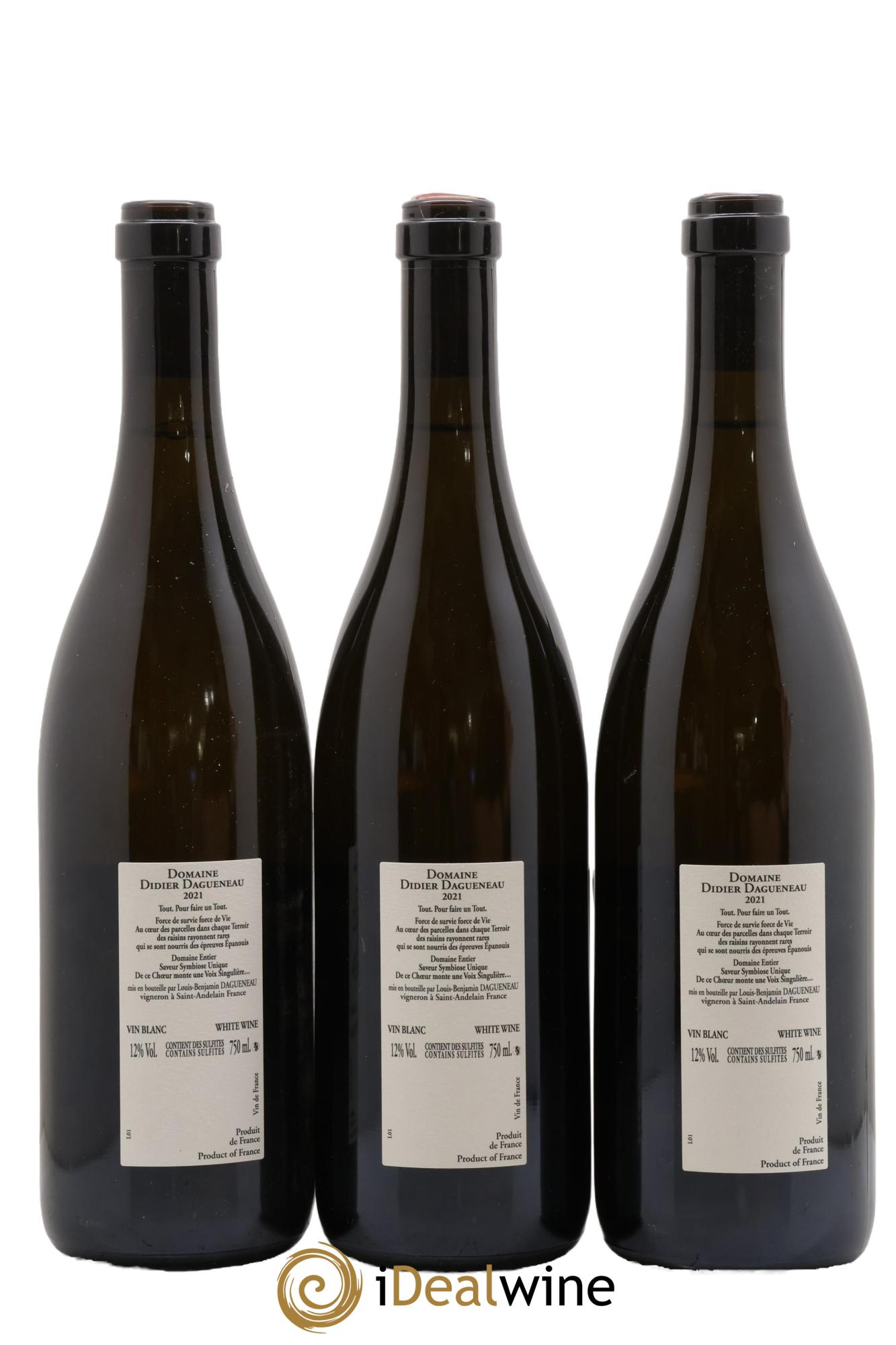 Vin de France XXI Dagueneau (Domaine Didier - Louis-Benjamin) 2021 - Lot of 3 bottles - 1