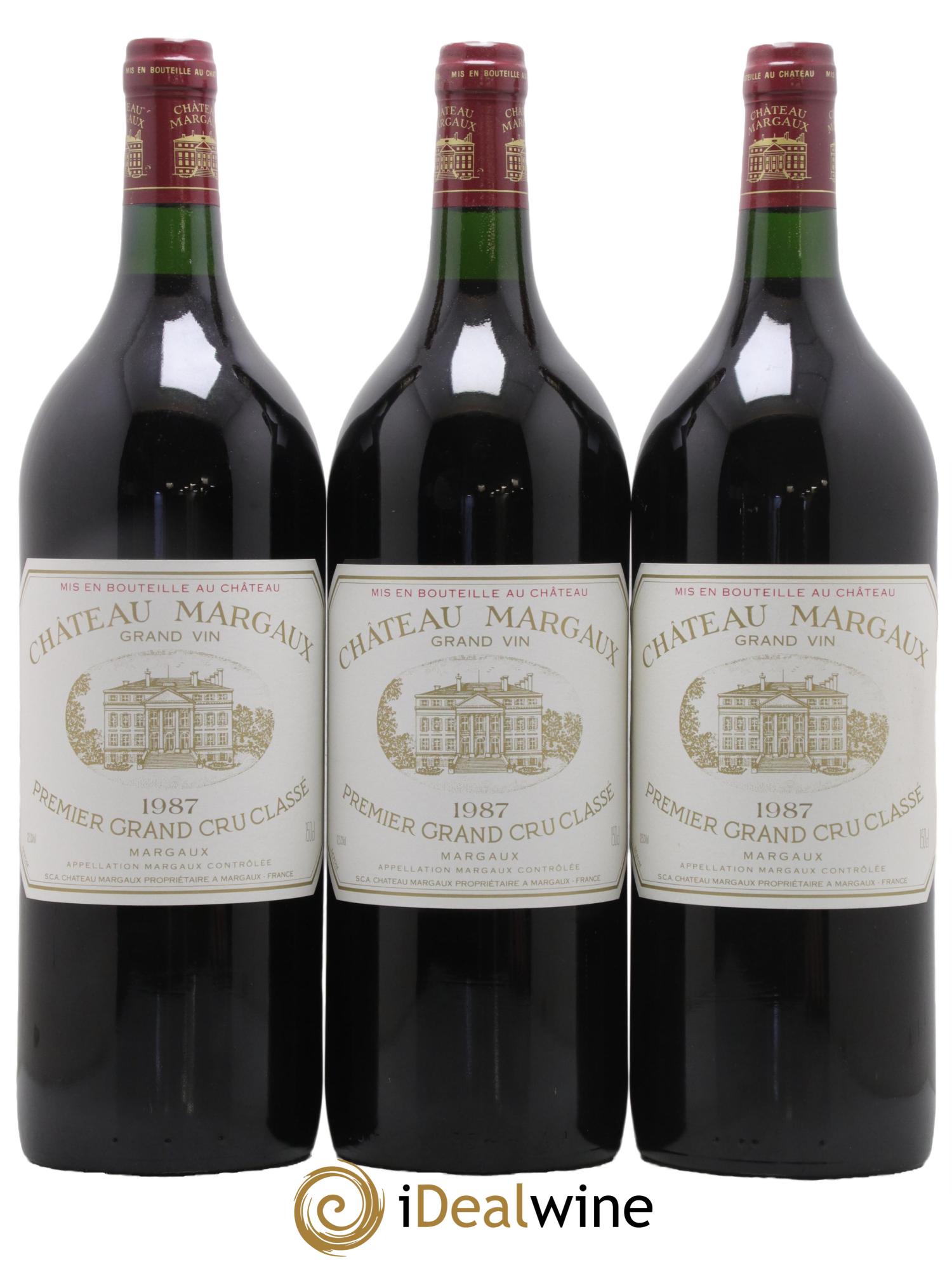 Château Margaux 1er Grand Cru Classé 1987 - Lot de 3 magnums - 0