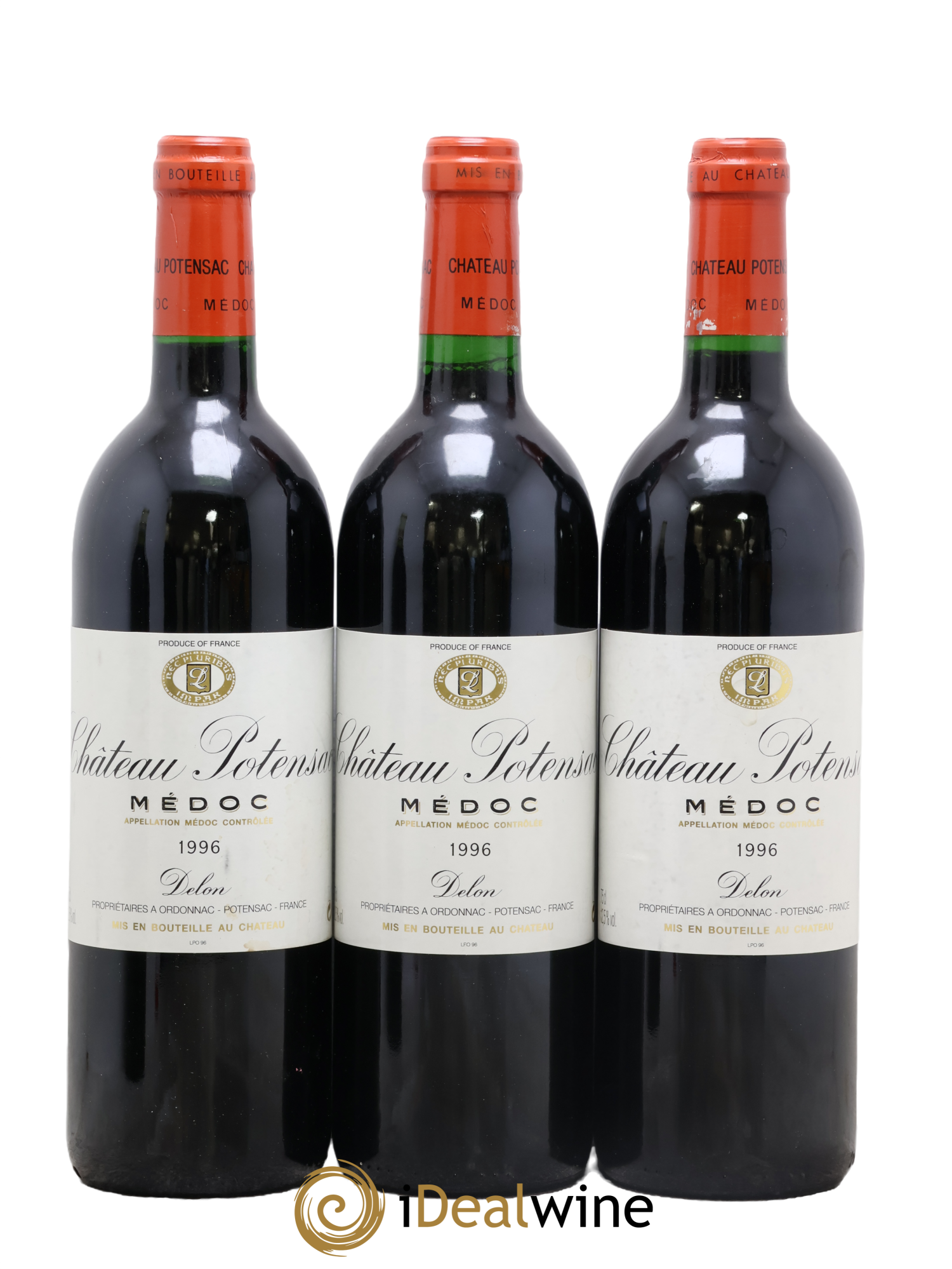 Château Potensac 1996 - Lot de 3 bouteilles - 0