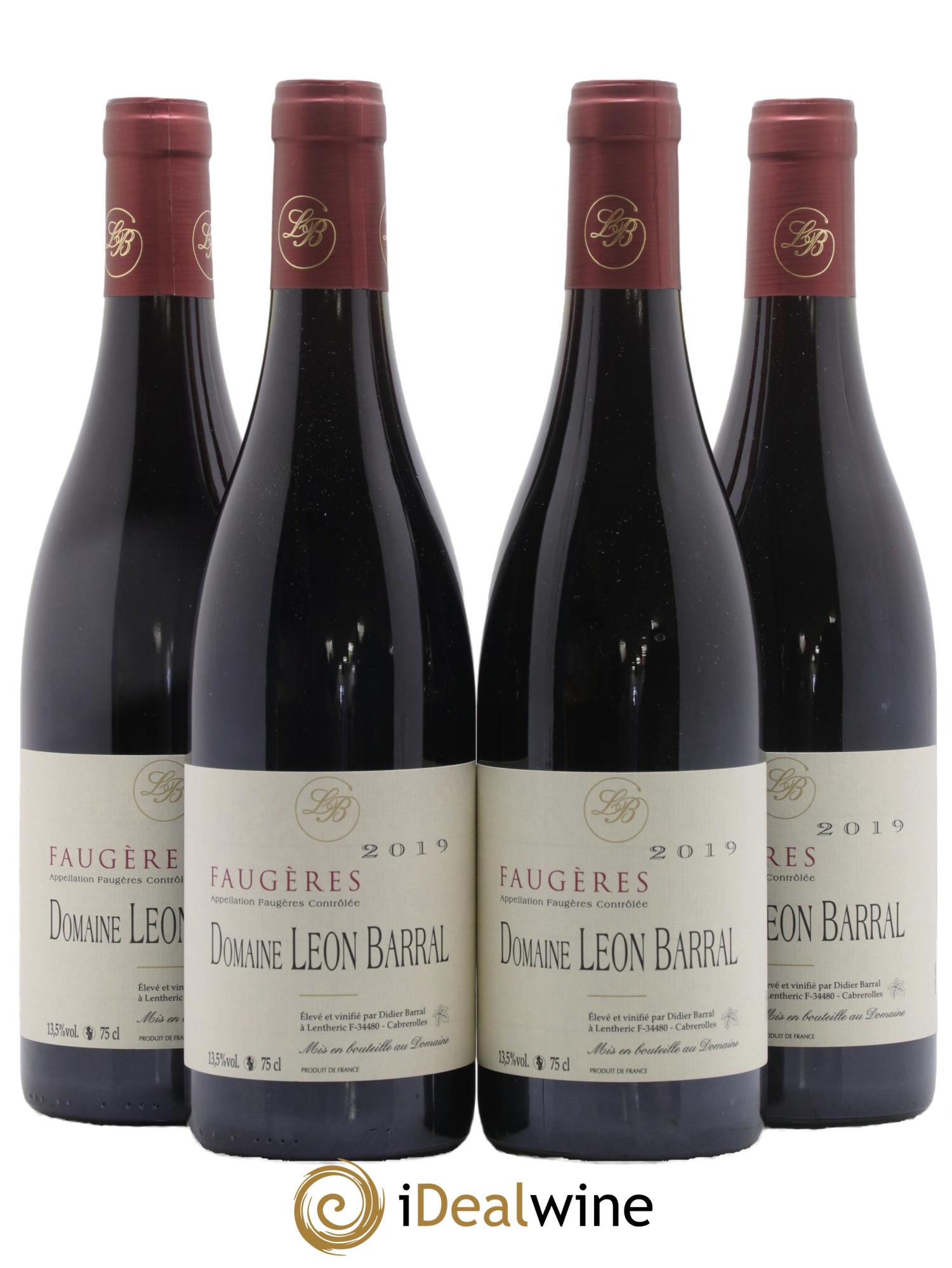 Faugères Domaine Léon Barral 2019 - Lot of 4 bottles - 0