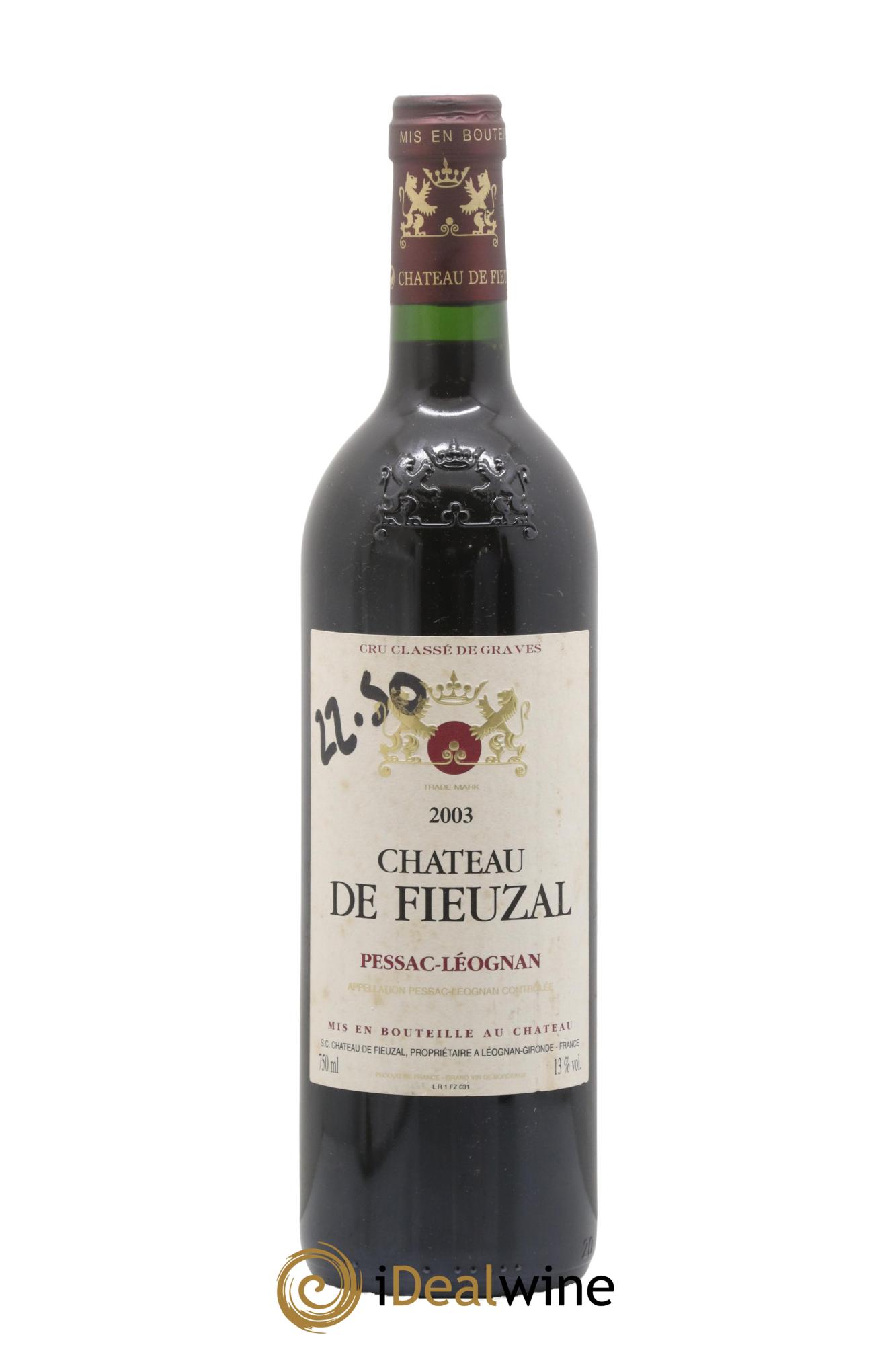 Château de Fieuzal Cru Classé de Graves 2003 - Lotto di 1 bottiglia - 0