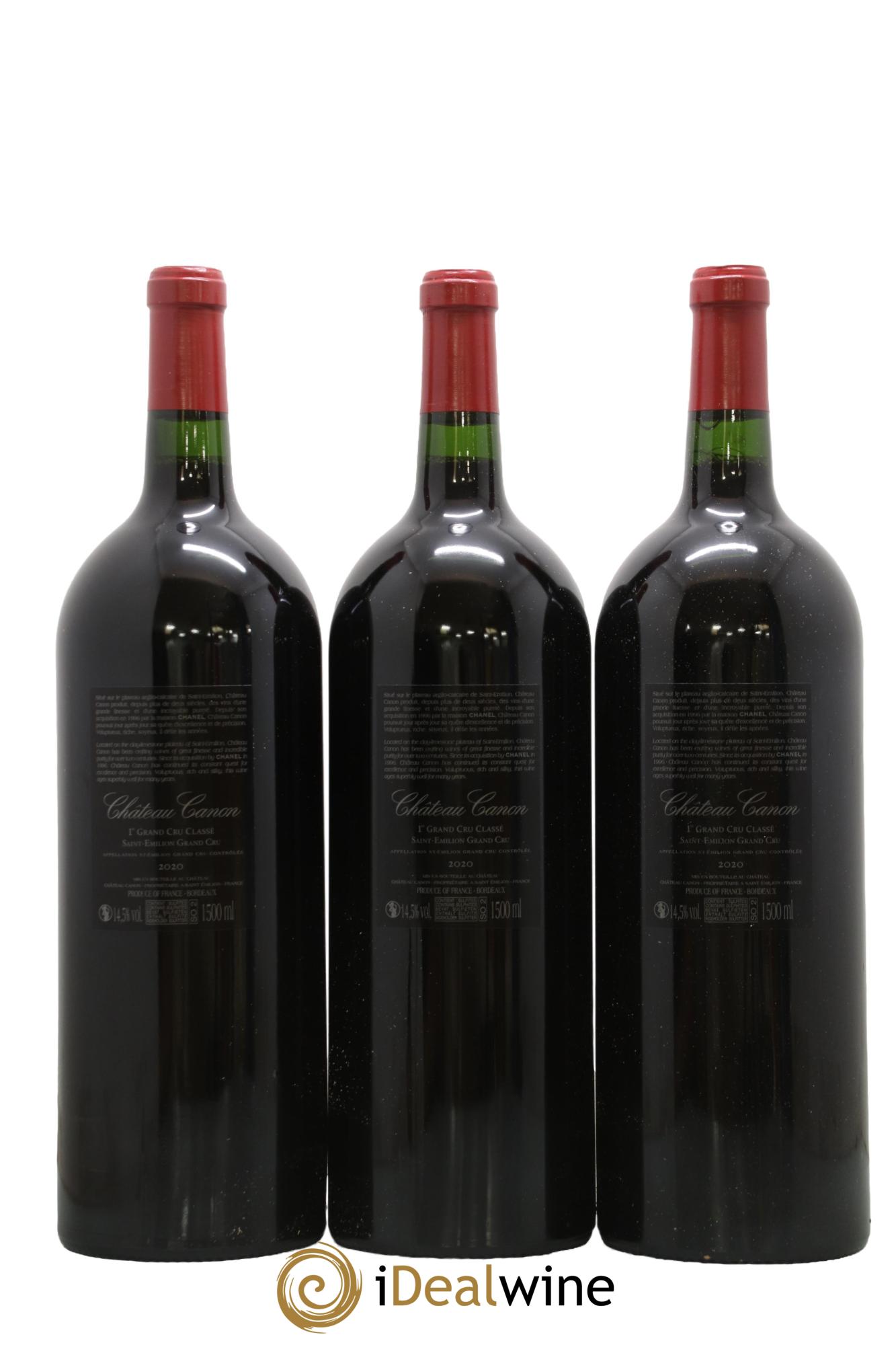 Château Canon 1er Grand Cru Classé B 2020 - Lot of 3 magnums - 1