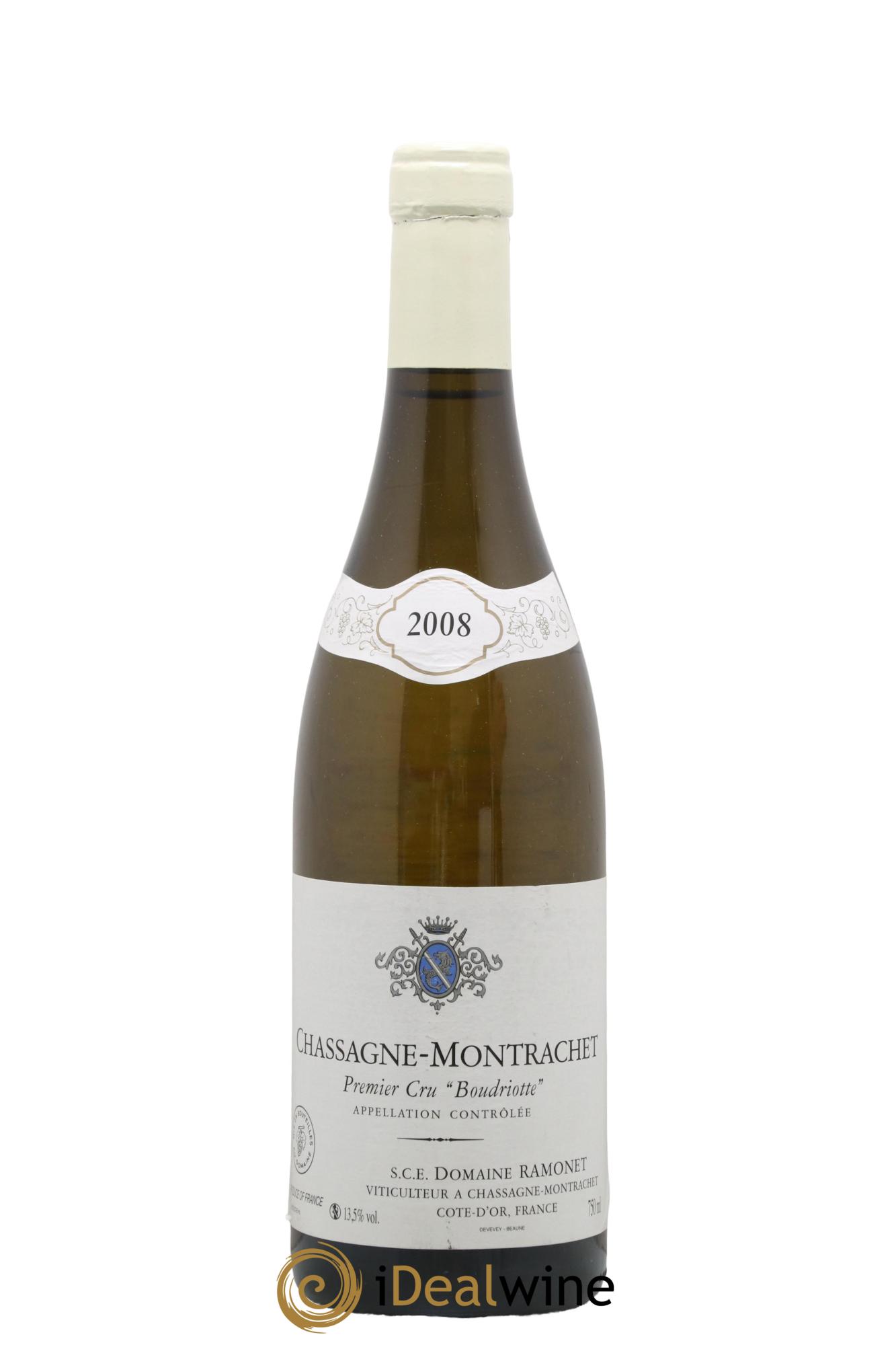 Chassagne-Montrachet 1er Cru Boudriotte Ramonet (Domaine) 2008 - Lot de 1 bouteille - 0
