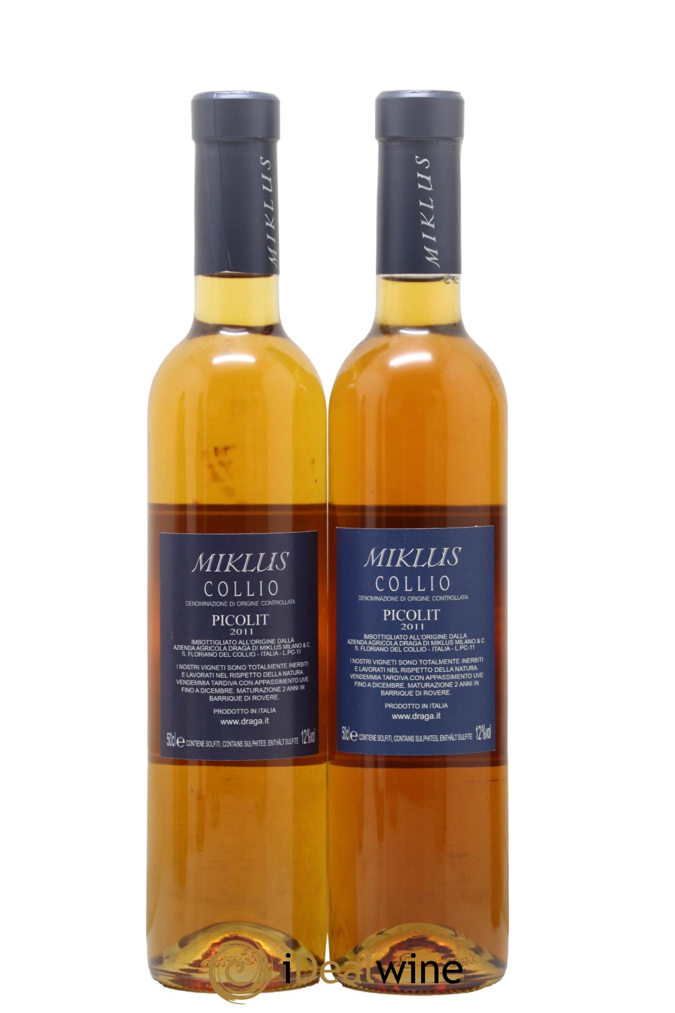 Italie Collio DOC Picolit Azienda Agricola Graga Miklus 2011 - Posten von 2 Format 50cls - 1