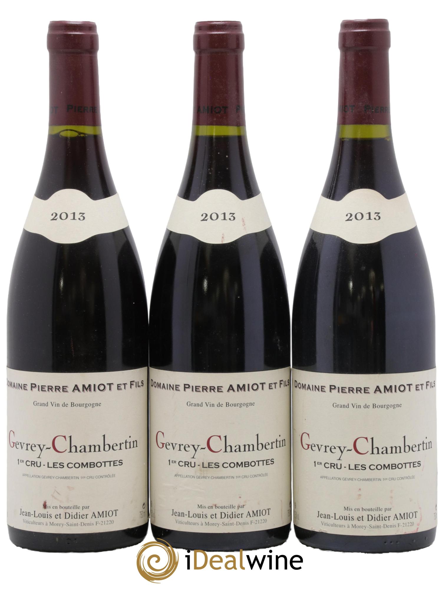 Gevrey-Chambertin 1er Cru Les Combottes Pierre Amiot et Fils (Domaine) 2013 - Lot de 3 bouteilles - 0