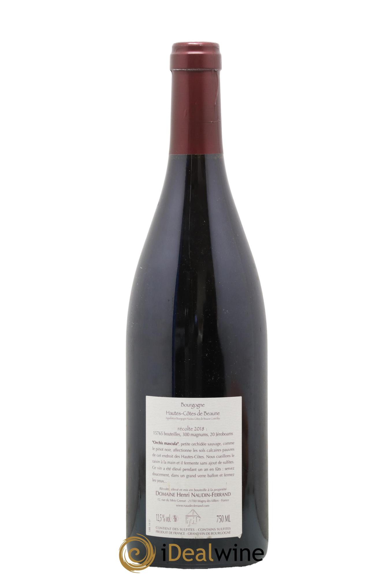 Hautes-Côtes de Beaune Orchis Mascula Naudin-Ferrand (Domaine) 2018 - Lot de 1 bouteille - 1