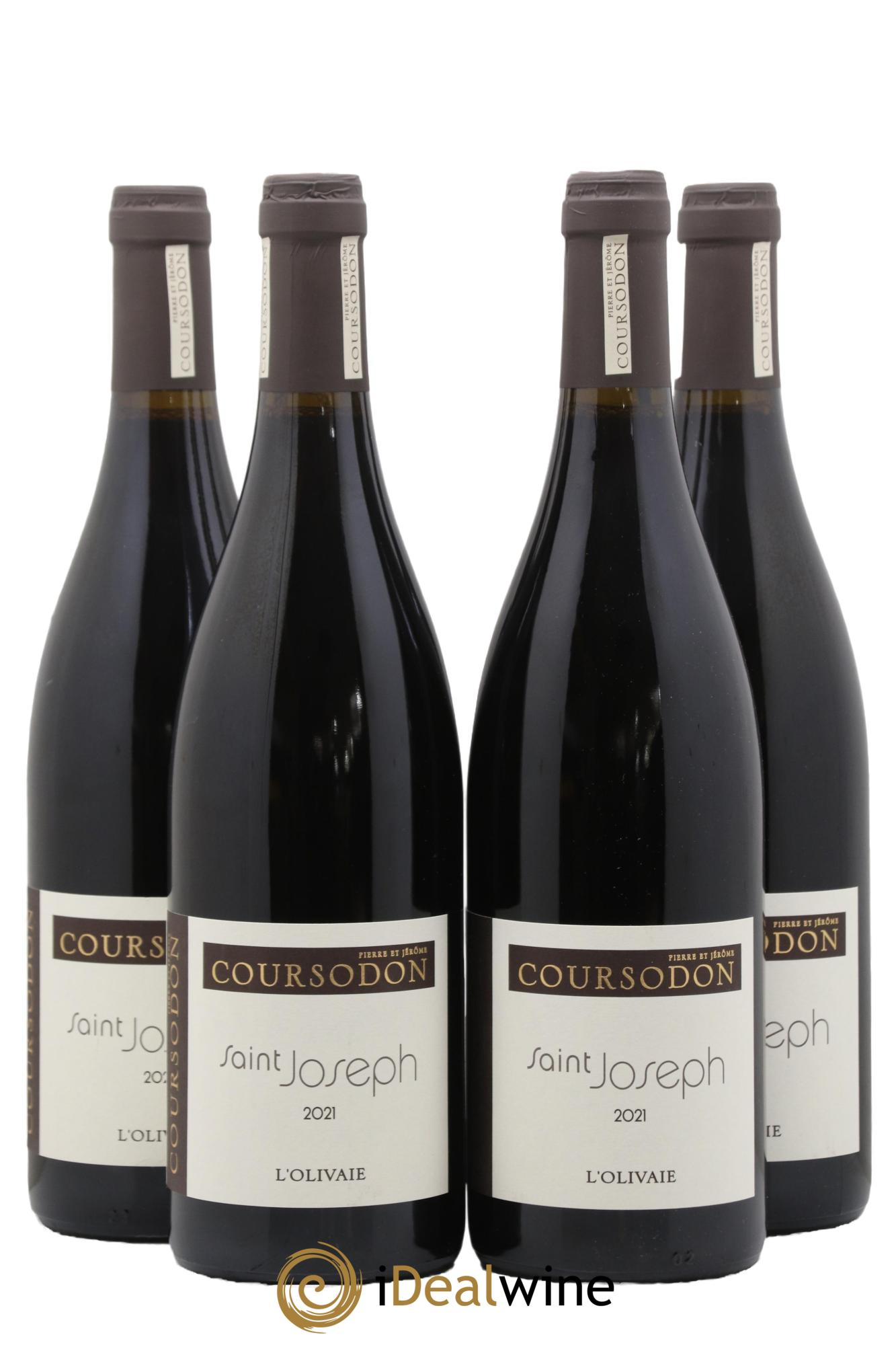 Saint-Joseph L'Olivaie Pierre et Jérôme Coursodon 2021 - Posten von 4 Flaschen - 0