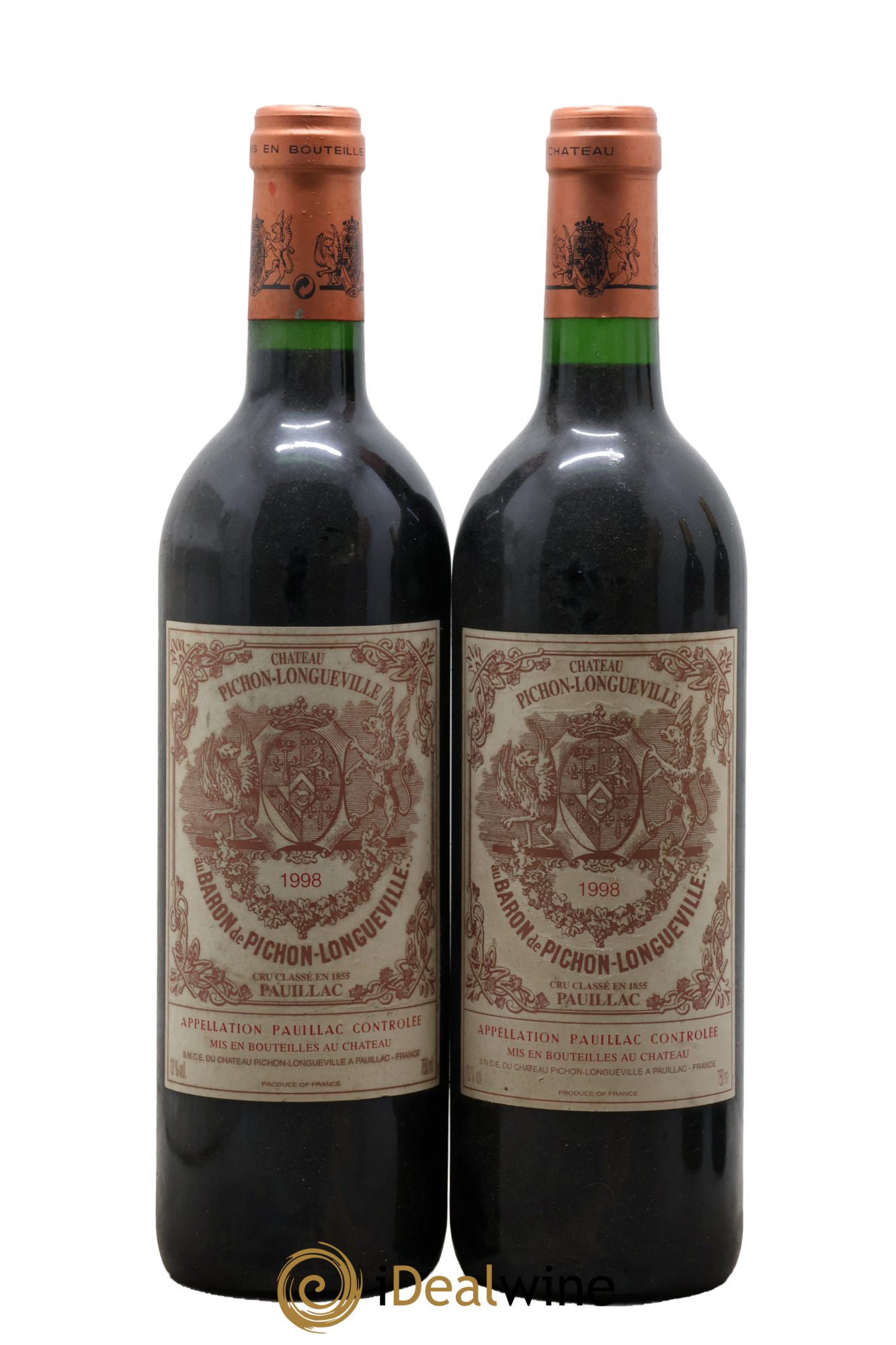 Pichon Longueville Baron 2ème Grand Cru Classé 1998 - Lot de 2 bouteilles - 0