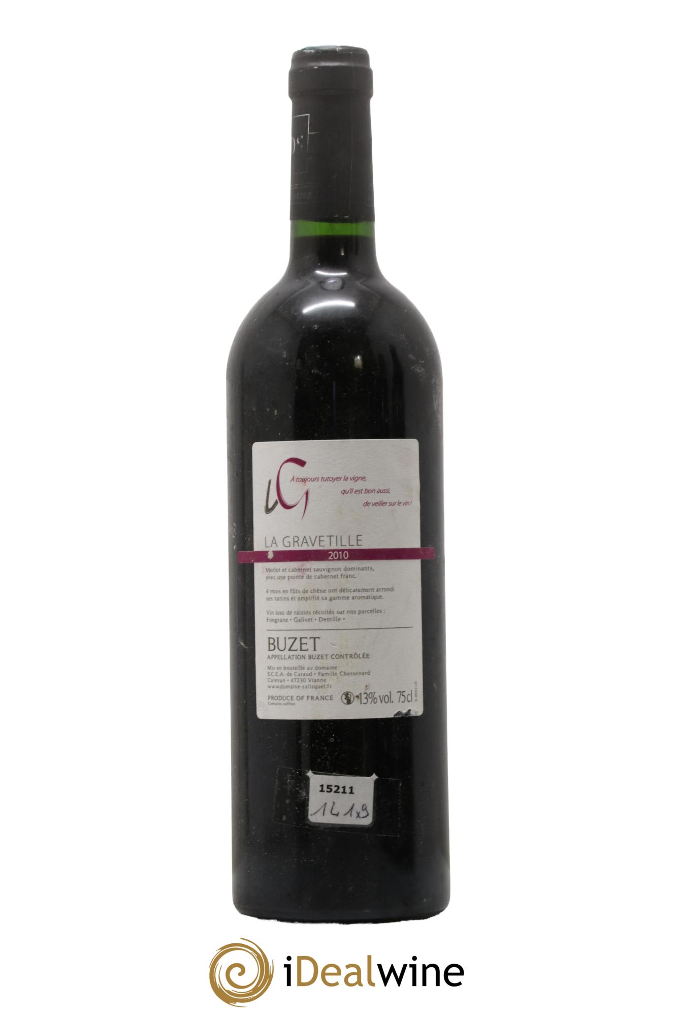 Buzet La Gravetille Domaine Salisquet 2010 - Lot de 1 bouteille - 1