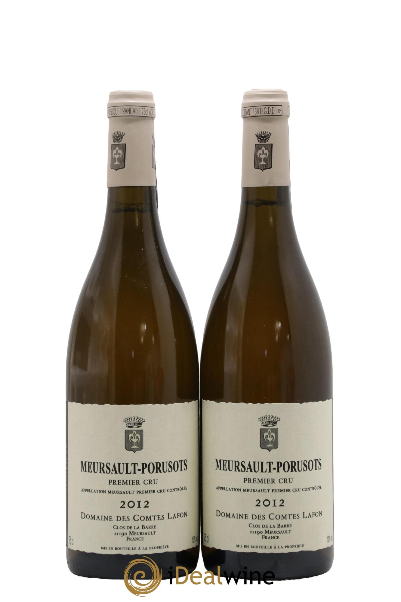 Meursault 1er Cru Porusots Comtes Lafon (Domaine des) 2012 - Lot de 2 bouteilles - 0
