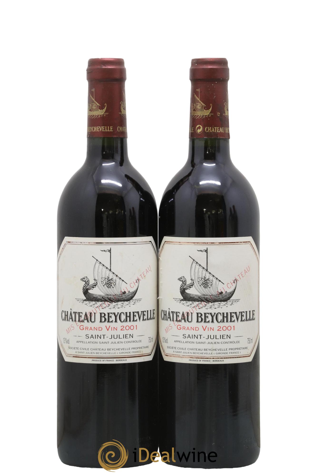 Château Beychevelle 4ème Grand Cru Classé 2001 - Posten von 2 Flaschen - 0