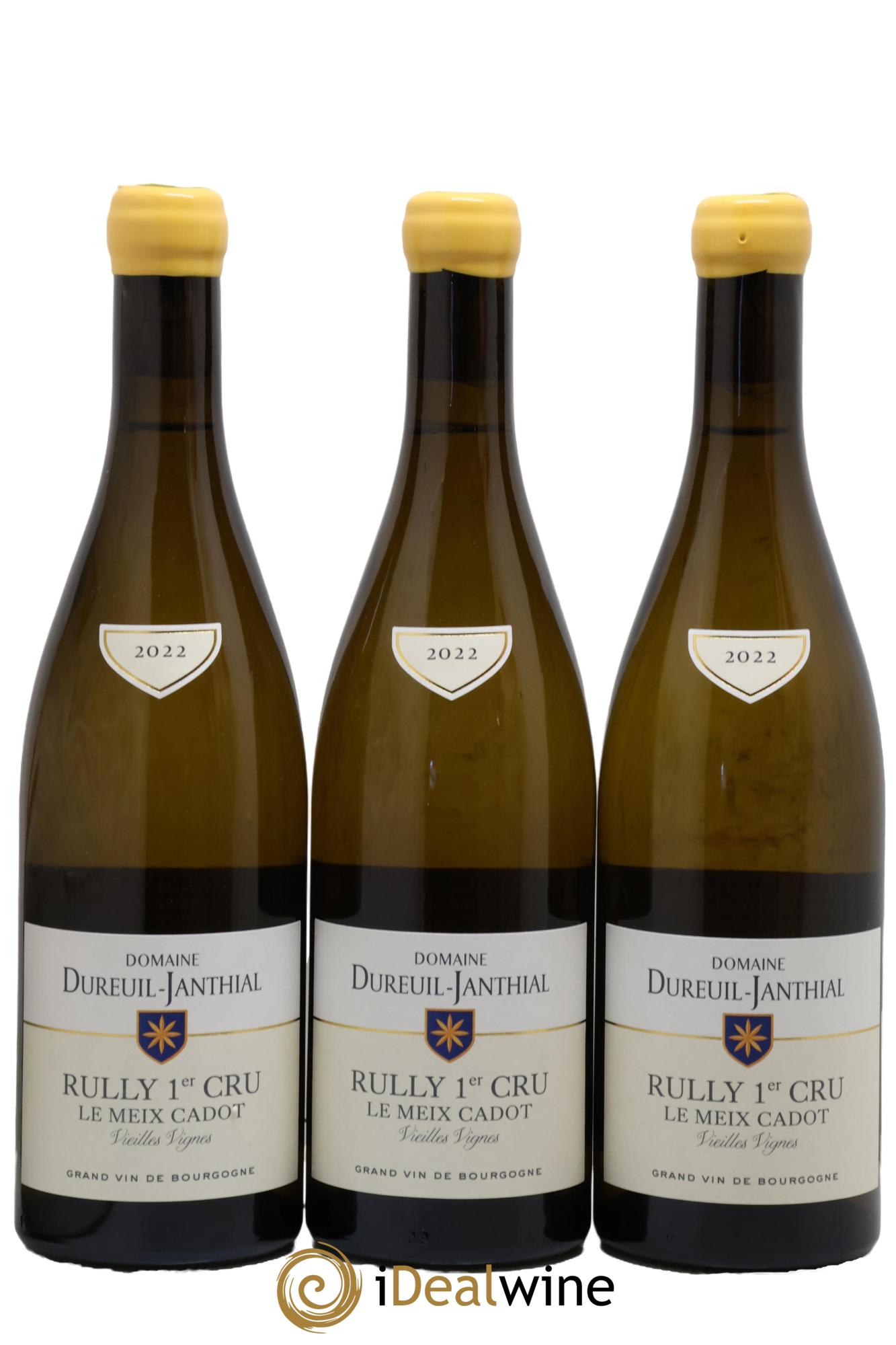 Rully 1er Cru Le Meix Cadot Vieilles Vignes Vincent Dureuil-Janthial 2022 - Posten von 3 Flaschen - 0