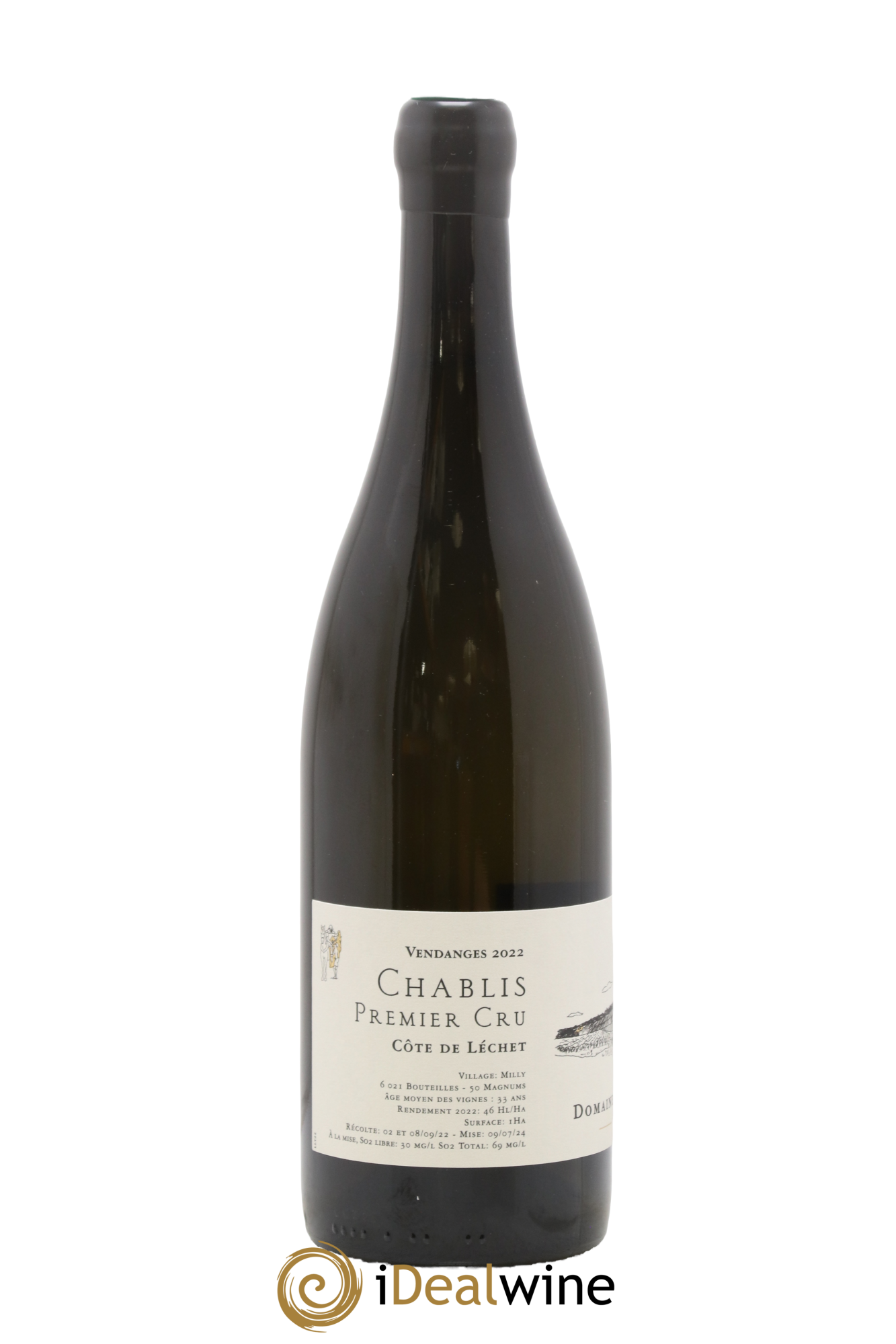 Chablis 1er Cru Côte De Lechet Jean Dauvissat 2022 - Lot de 1 bouteille - 1