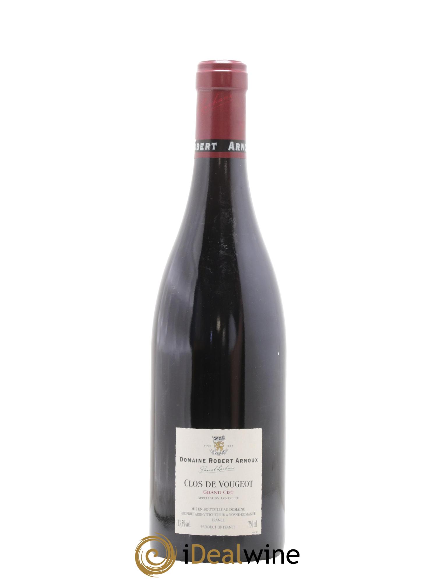 Clos de Vougeot Grand Cru Arnoux-Lachaux (Domaine) Domaine Robert Arnoux 2001 - Lot de 1 bouteille - 1