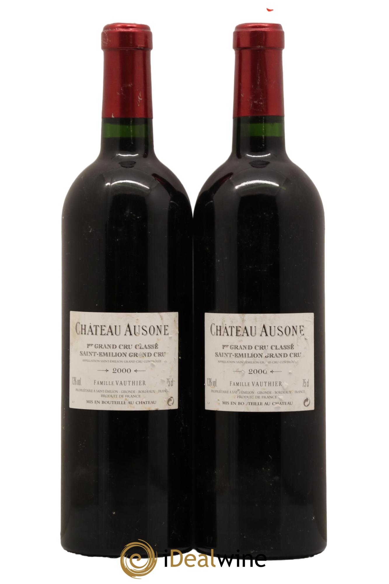 Château Ausone 1er Grand Cru Classé A 2000 - Lot de 2 bouteilles - 1