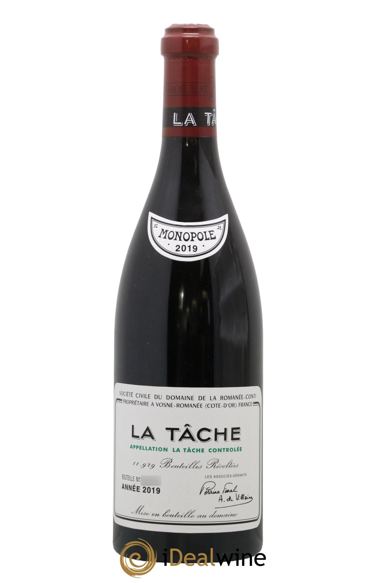 La Tâche Grand Cru Domaine de la Romanée-Conti 2019 - Lot of 1 bottle - 0