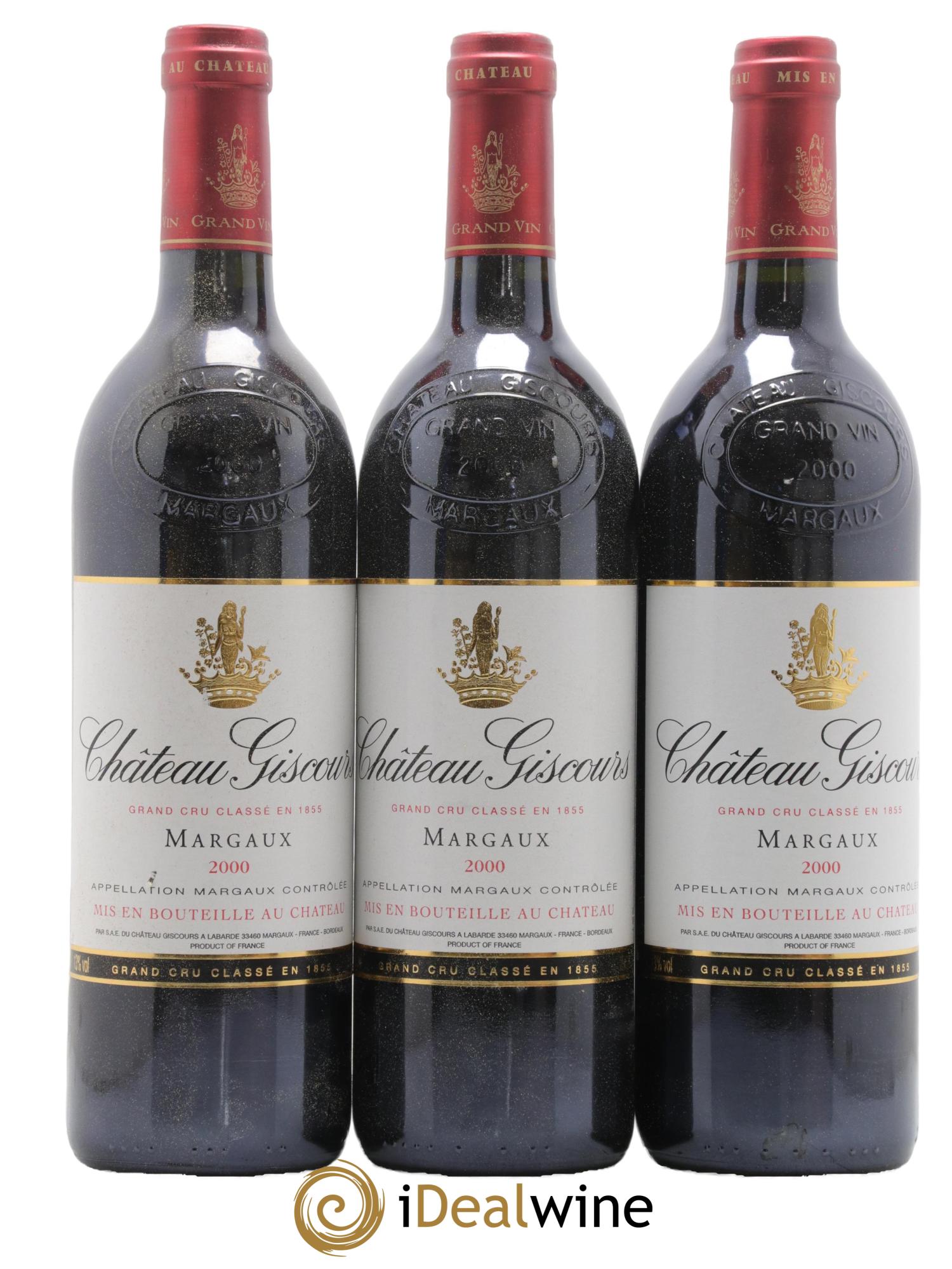 Château Giscours 3ème Grand Cru Classé 2000 - Lot de 3 bouteilles - 0