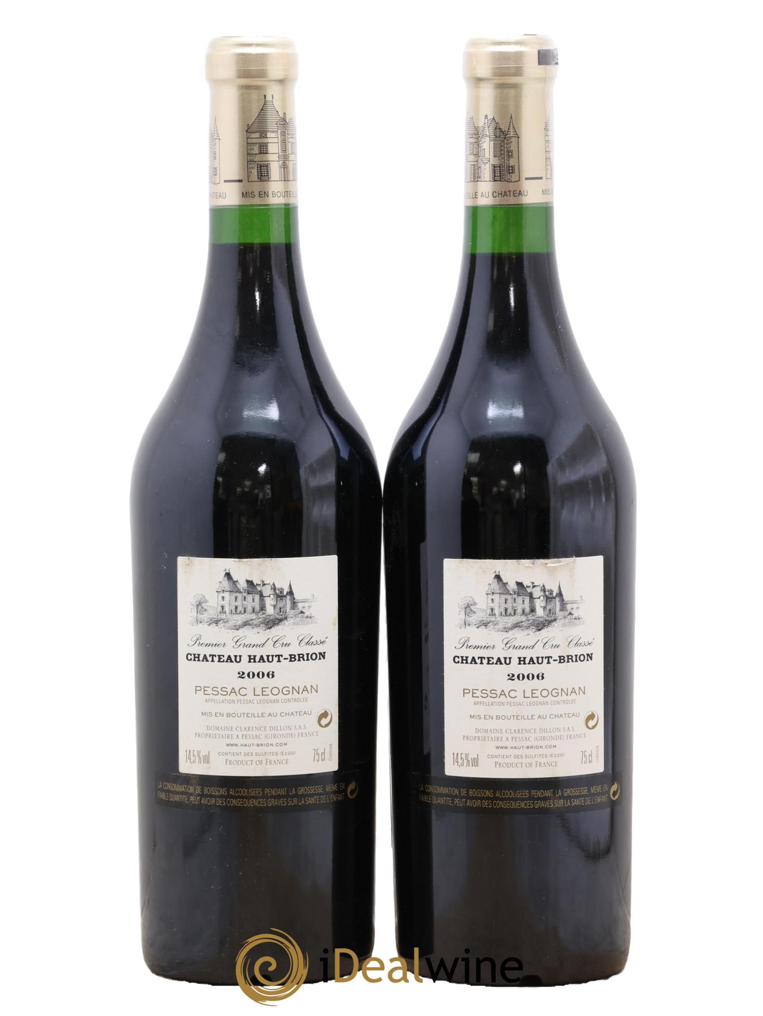 Château Haut Brion 1er Grand Cru Classé 2006 - Posten von 2 Flaschen - 1