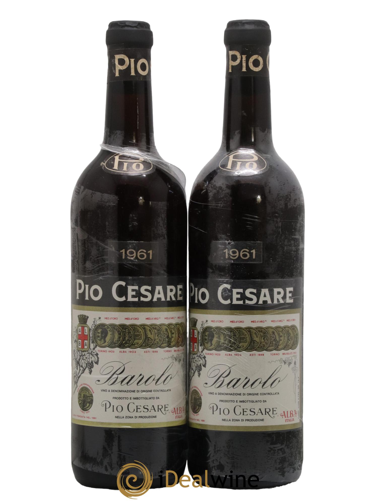 Barolo DOCG Pio Cesare 1961 - Lotto di 2 bottiglie - 0