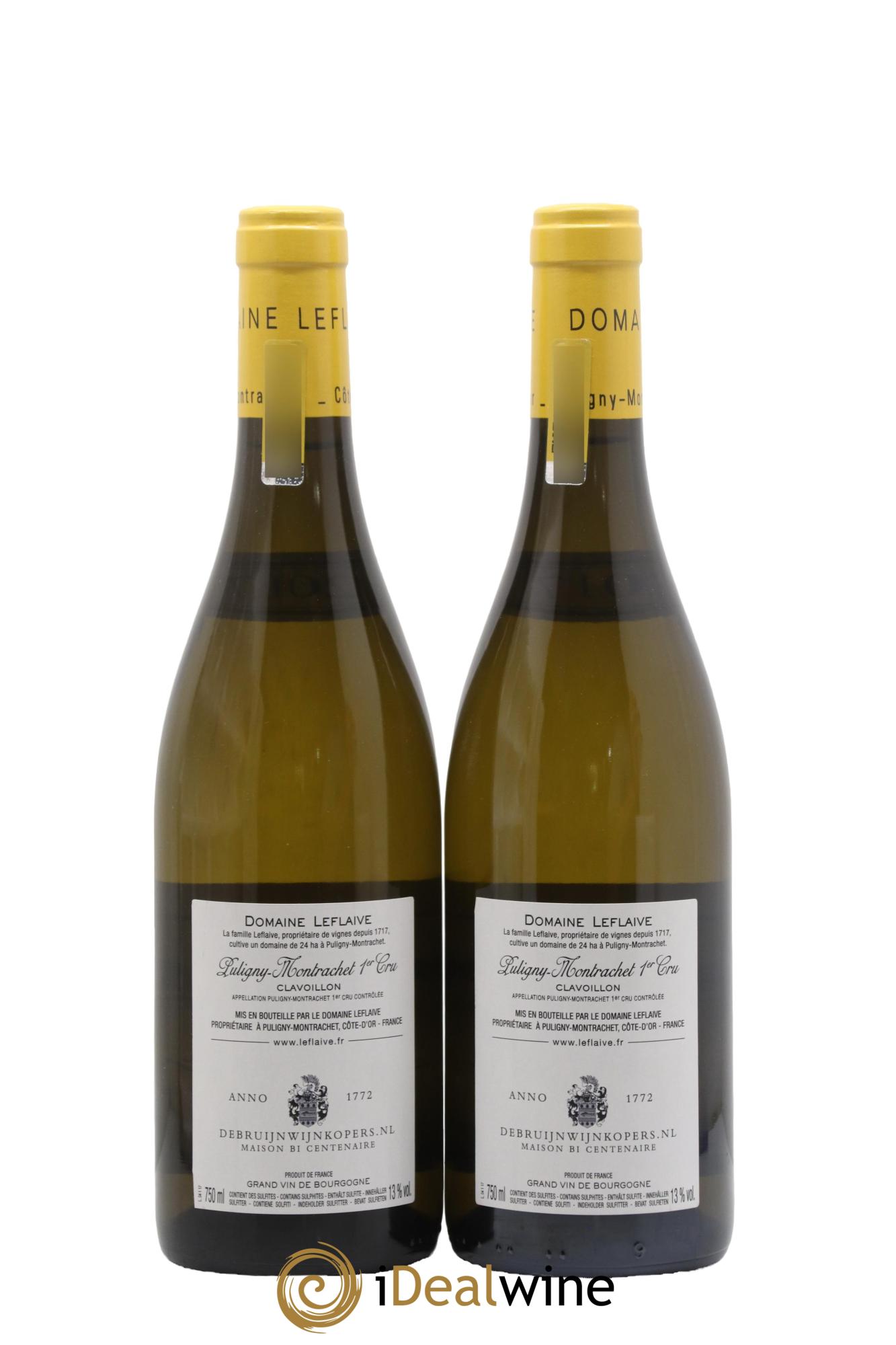 Puligny-Montrachet 1er Cru Clavoillon Leflaive (Domaine) 2017 - Lot of 2 bottles - 1